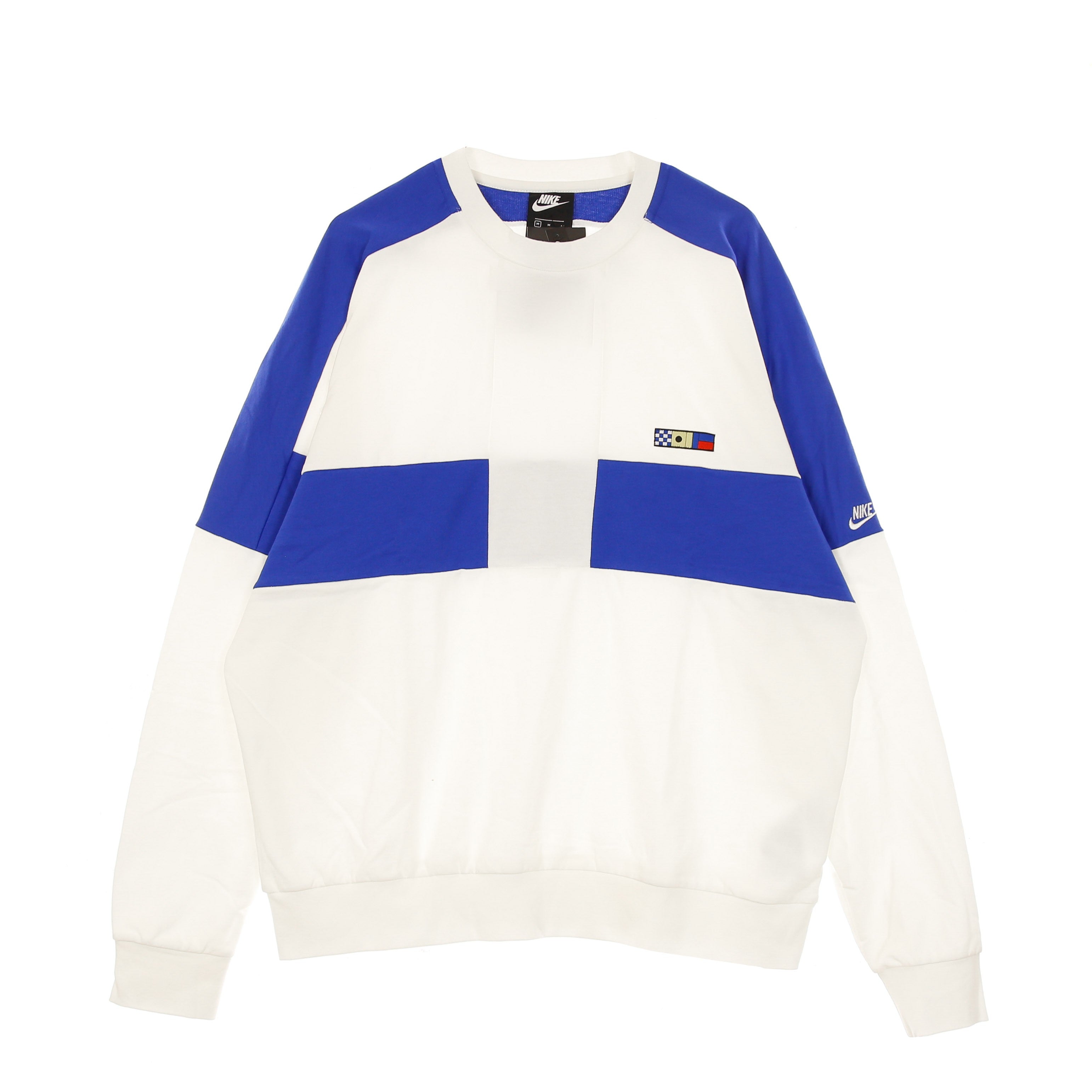 Nike, Felpa Leggera Girocollo Uomo M Sportswear Reissue Fairlead French-terry Crew, Sail/game Royal/sail