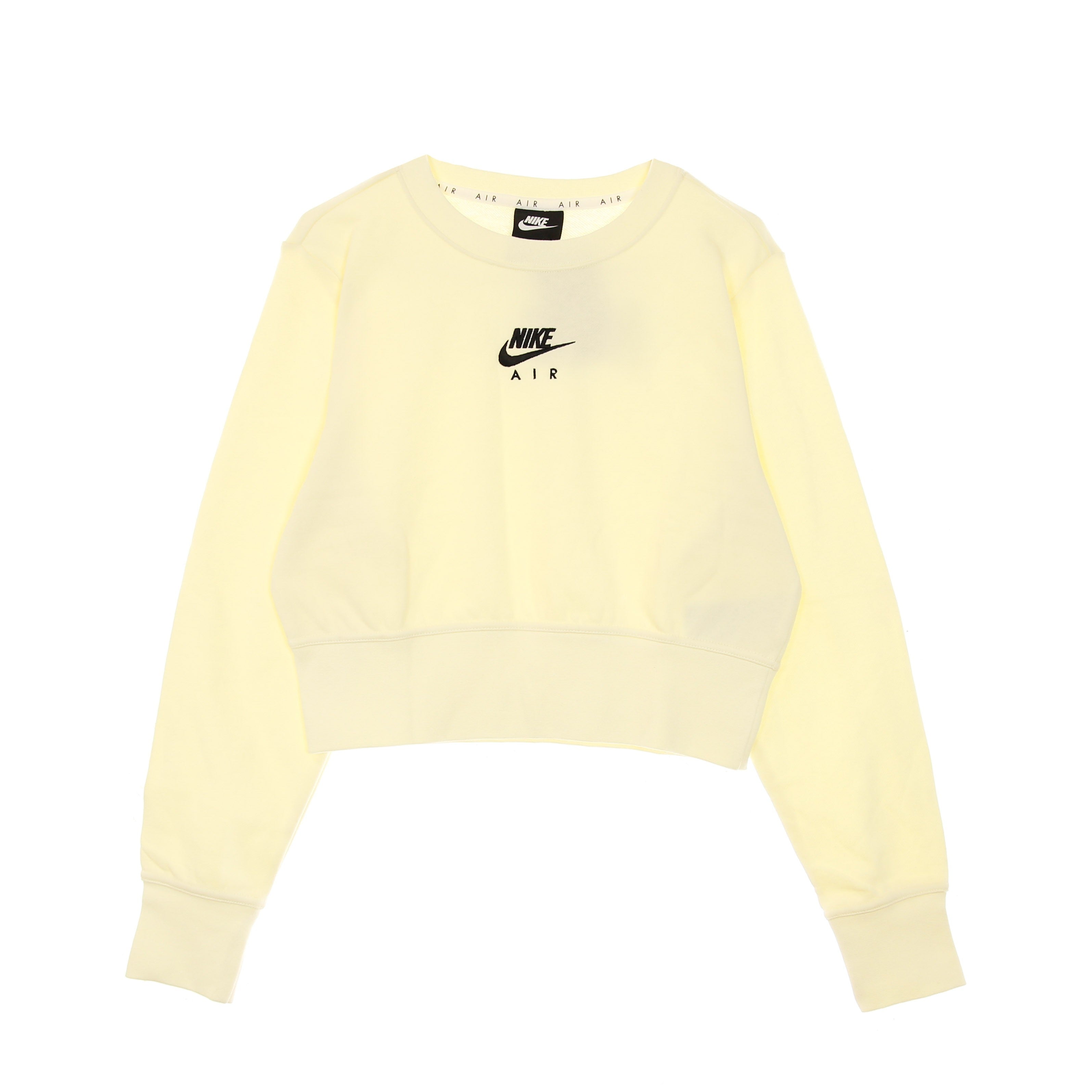 Women's Cropped Crew Neck Sweatshirt Sportswear Air Crew Coconut Milk/black