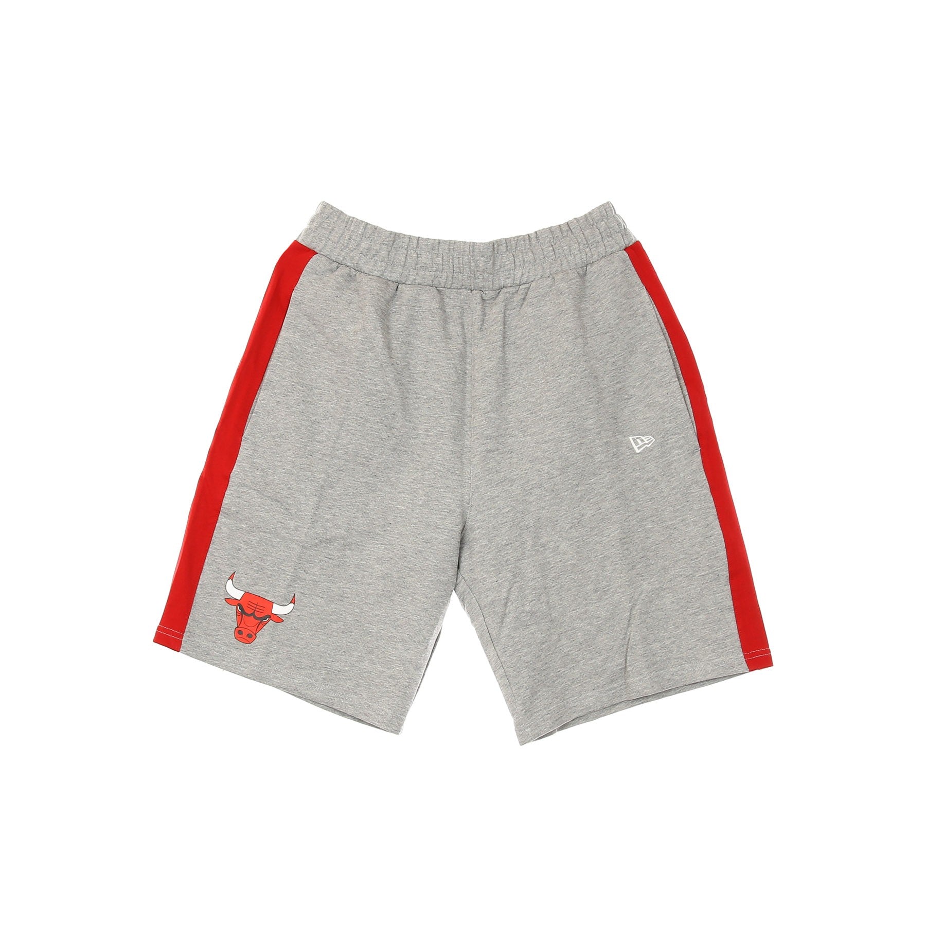 New Era, Pantalone Corto Tuta Uomo Nba Side Panel Short Chibul, Light Grey Heather/original Team Colors