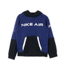 Nike, Felpa Cappuccio Ragazzo Air Hoodie, Midnight Navy/black/white