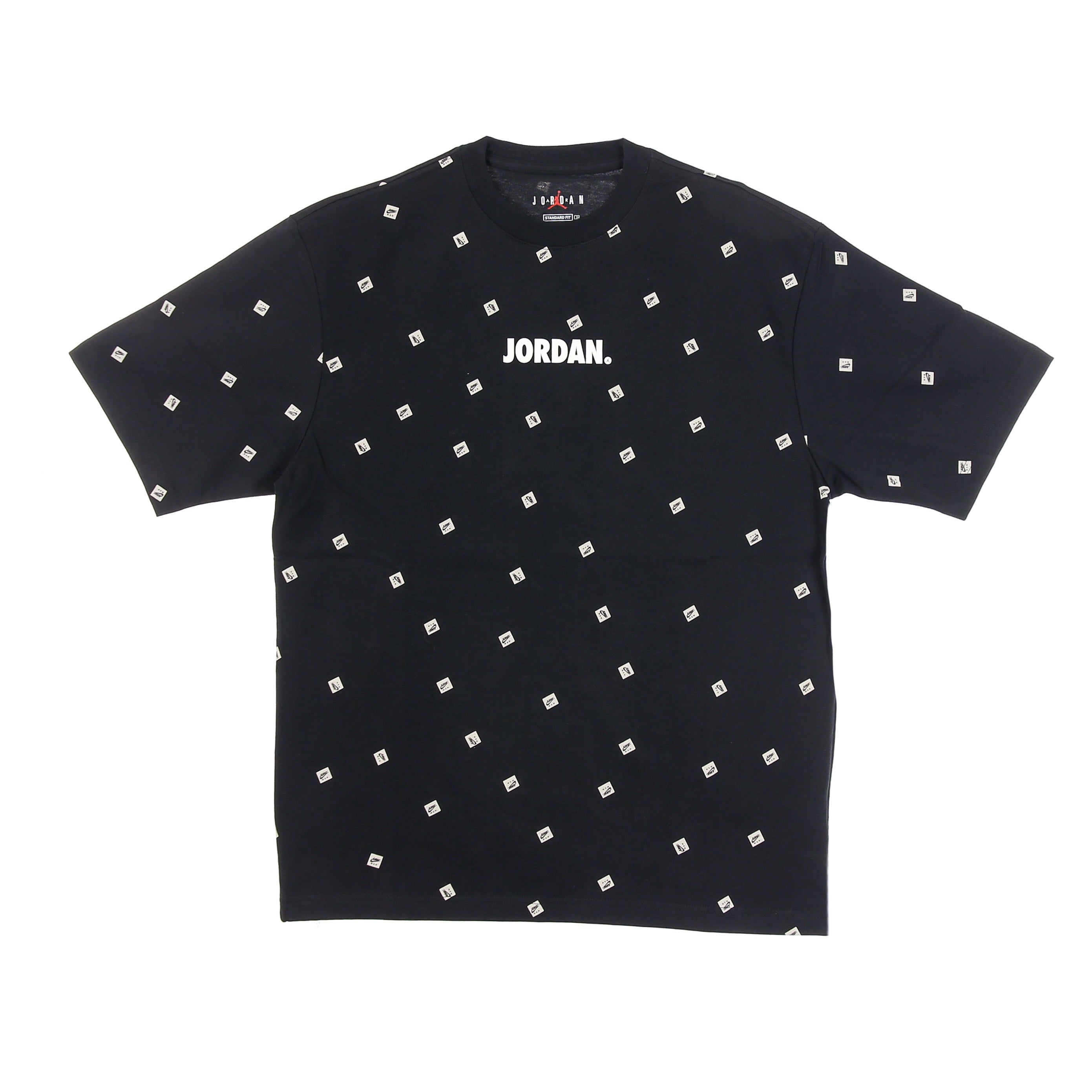 Maglietta Uomo M Jumpman Classic Ss Ctn All Over Print Tee Black