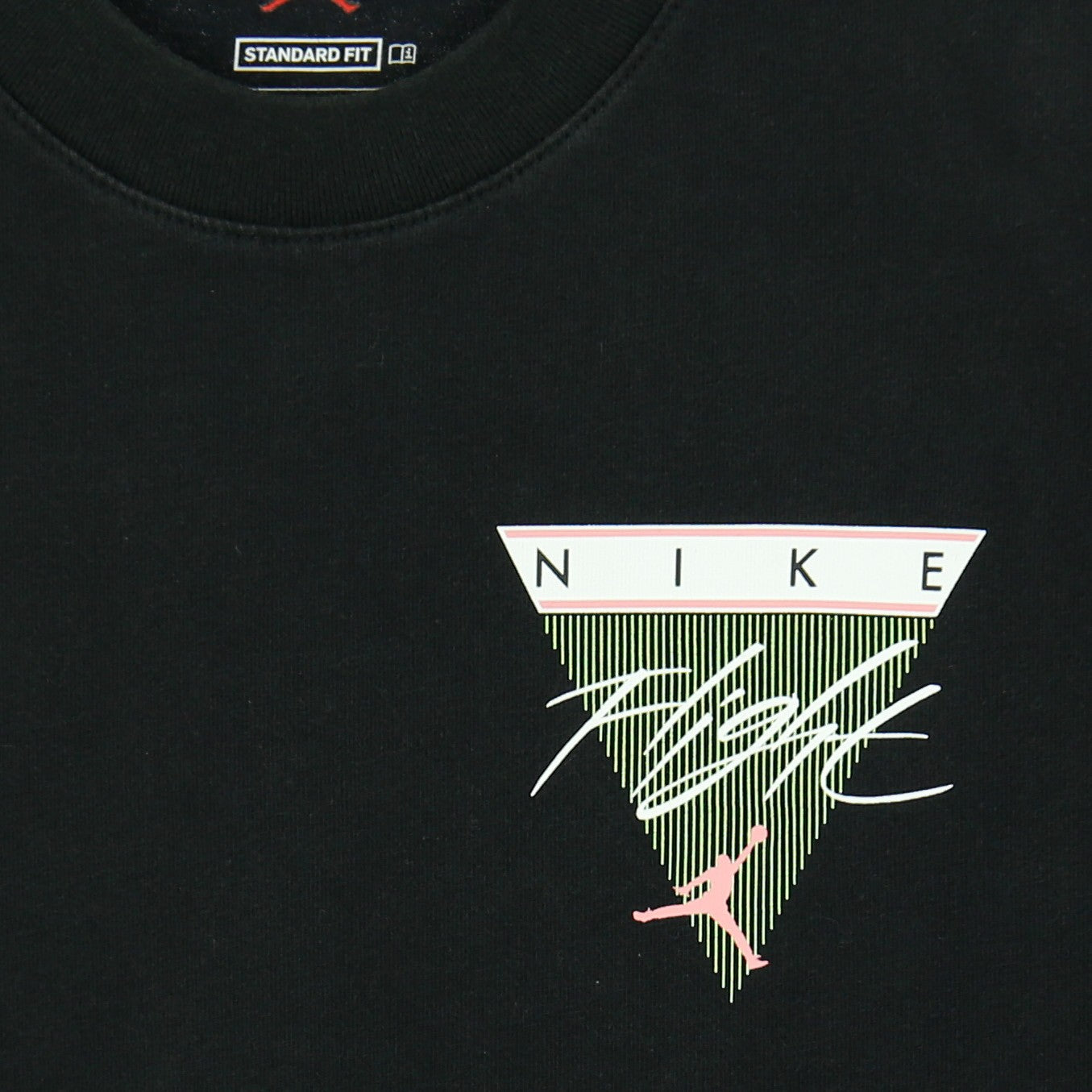 Men's T-Shirt MJ Flight Essential Washed Graphic Tee Black/sunset Pulse