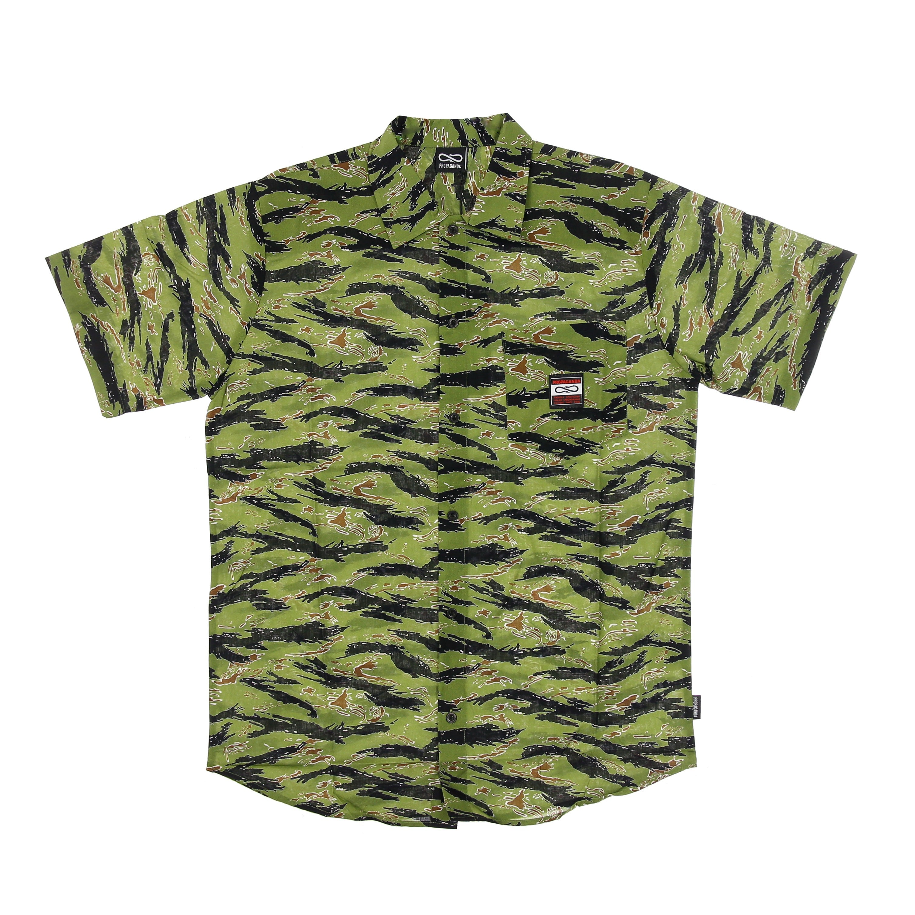 Tiger Beach Shirt Camouflage Men's Short Sleeve Shirt