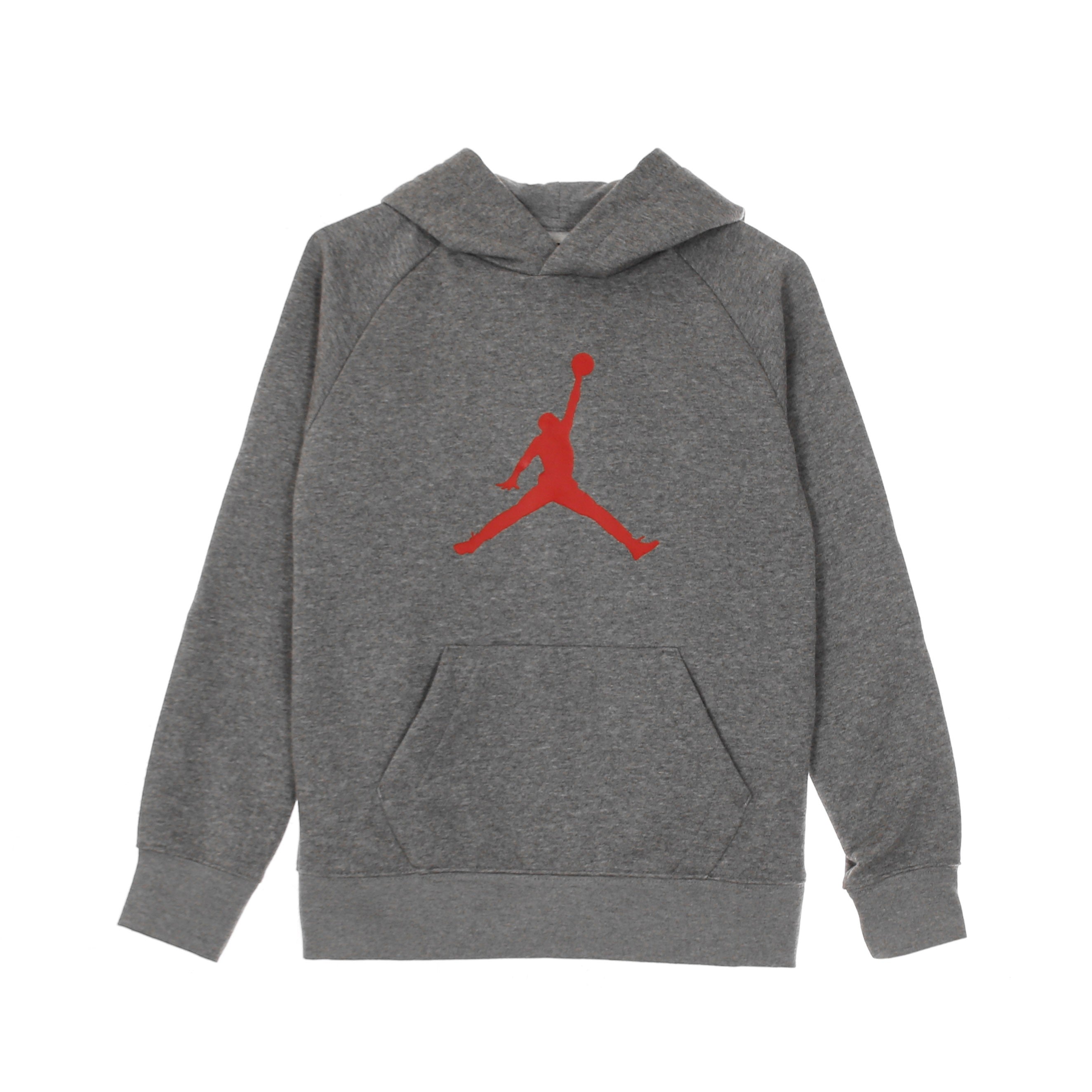 Jungen-Kapuzenpullover mit Jumpman-Logo in Grau meliert