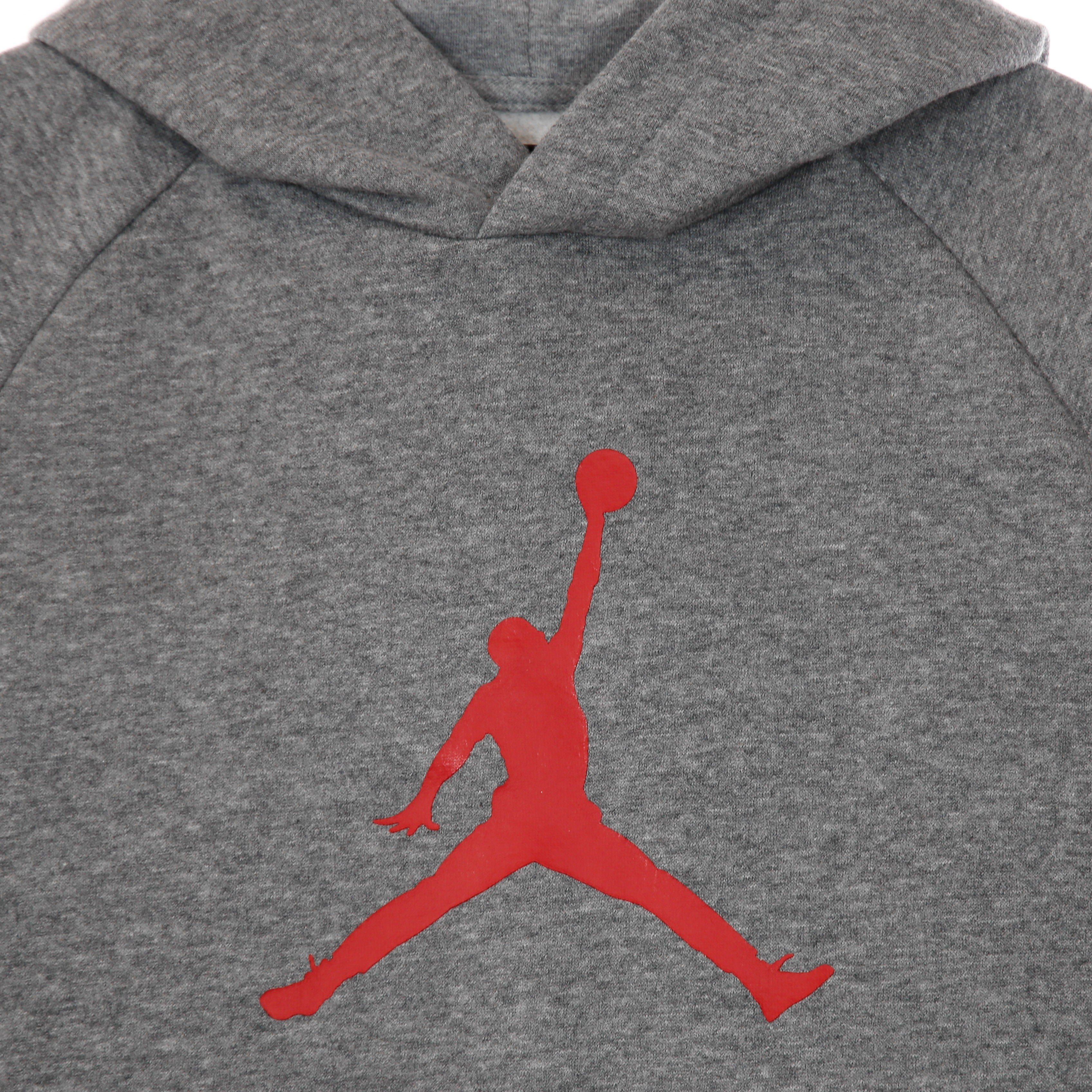 Jungen-Kapuzenpullover mit Jumpman-Logo in Grau meliert