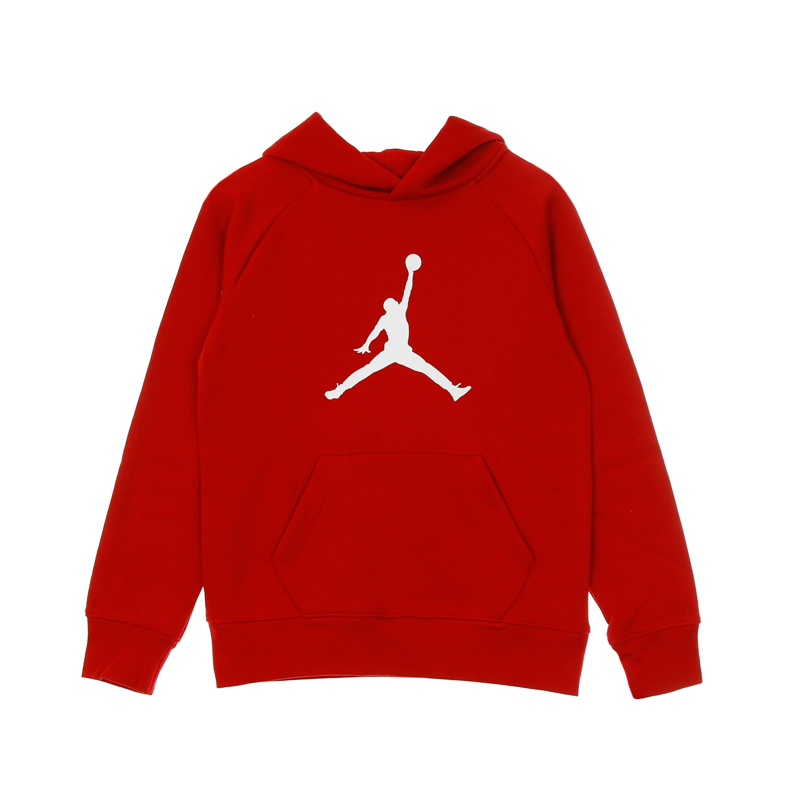 Felpa Cappuccio Ragazzo Jumpman Logo Pullover Gym Red