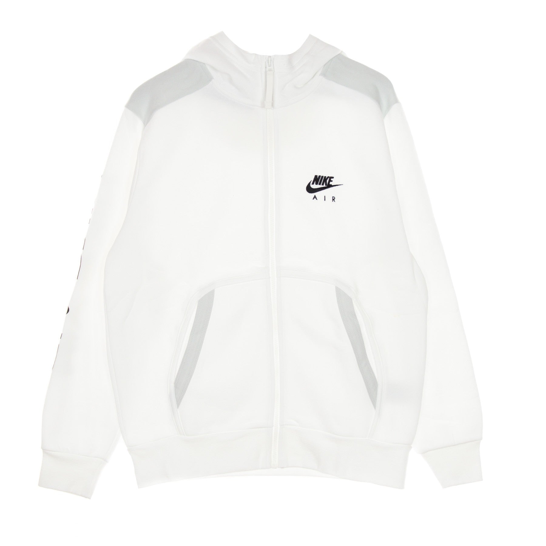 Nike, Felpa Cappuccio Zip Uomo Sportswear Air Hoodie, White/photon Dust/black