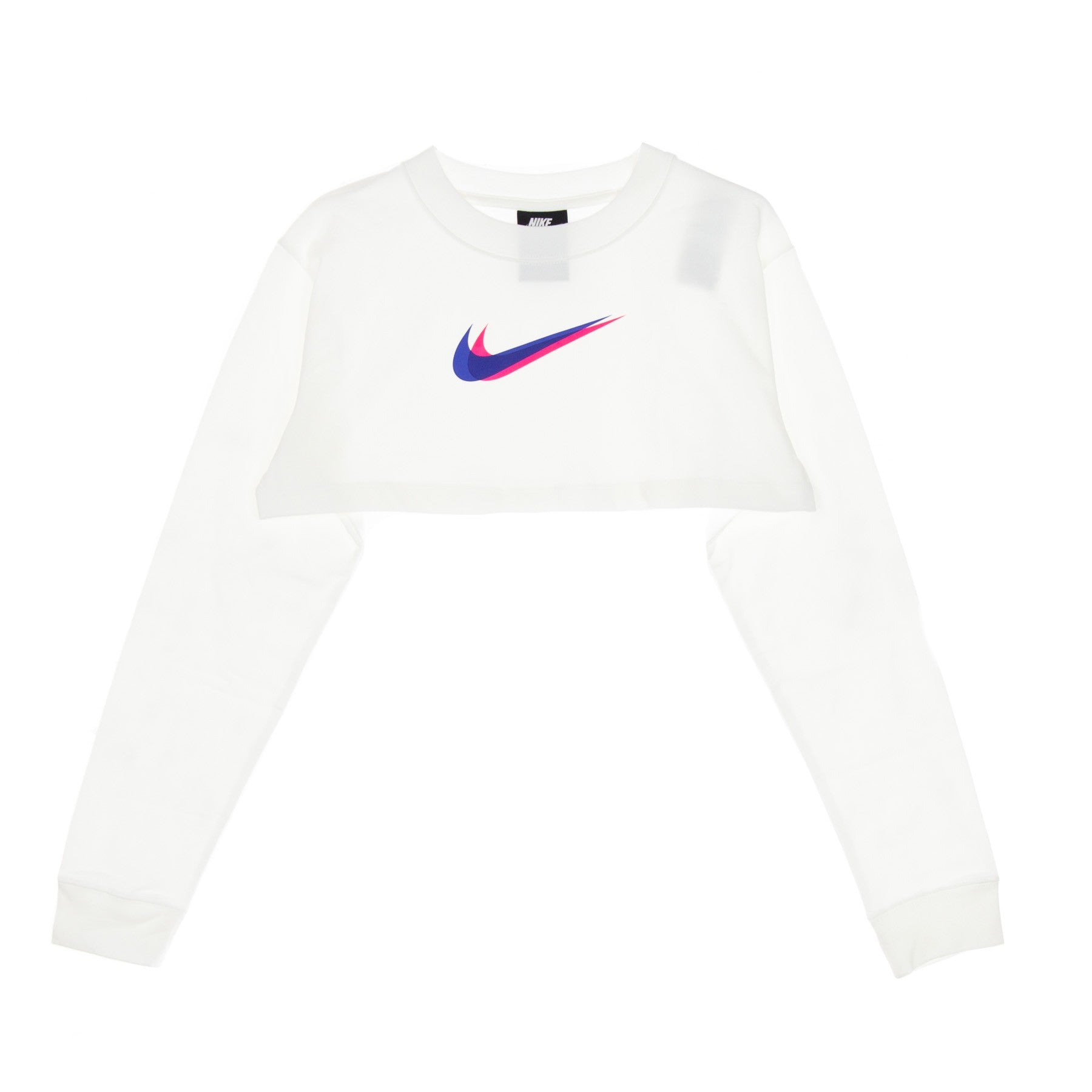 Nike, Maglietta Manica Lunga Corta Donna W Sportswear Top L/s Crop Print, 