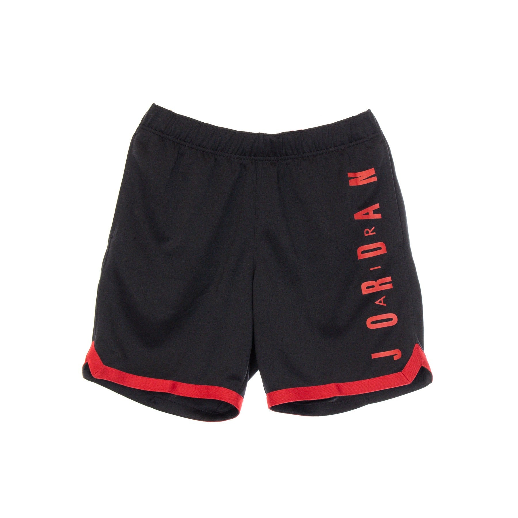 Herren-Basketballshorts Jumpman Graphic Knit Short Schwarz/Gym Red