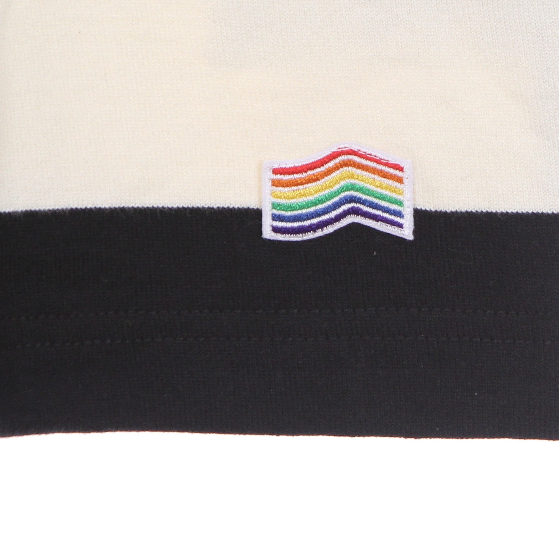 Maglietta Uomo Pride Rugby Stripe Antique White/black