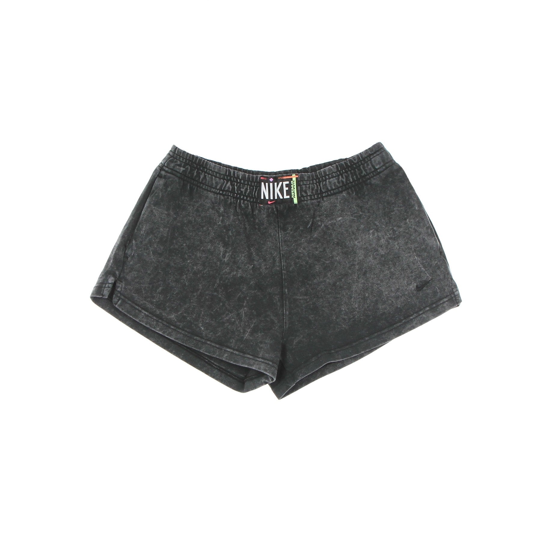 Nike, Pantaloncino Donna Sportswear Wash Short High Rise, Black/black