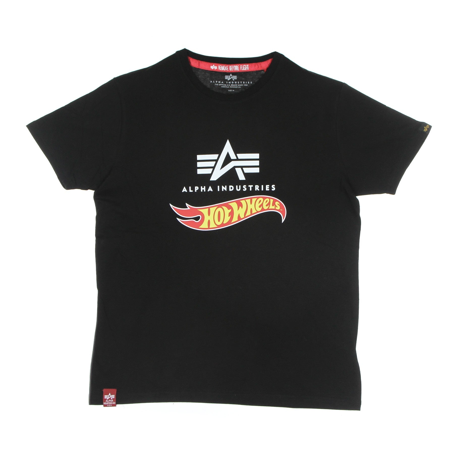 Hot Wheels Flag Tee Schwarzes Herren-T-Shirt