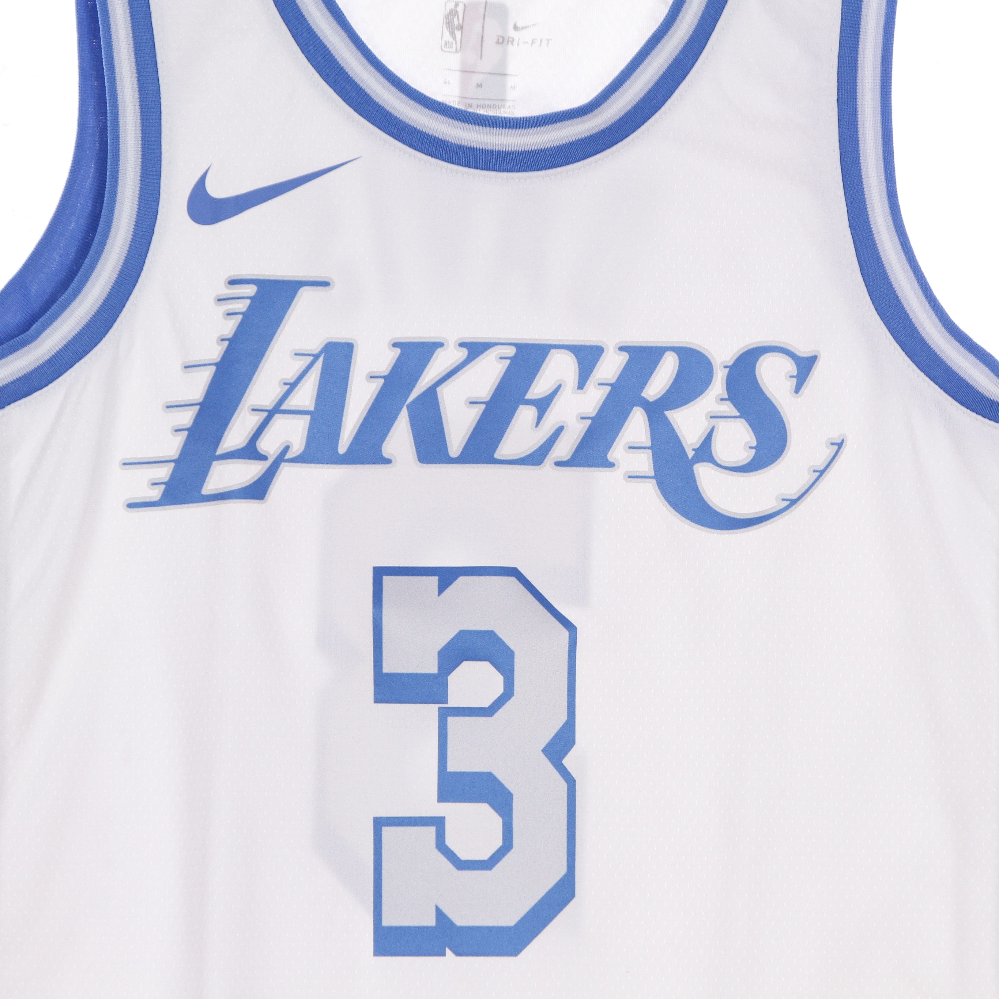 Herren-Basketball-Tanktop Nba Swingman Jersey City Edition 2020 N.3 Anthony Davis Loslak Weiß/Küste