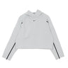 Nike, Felpa Leggera Cappuccio Donna W Sportswear Tech Pack Hoodie All Over Jacquard, White/black