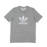 Adidas, Maglietta Uomo Trefoil T-shirt, Medium Grey Heather/white