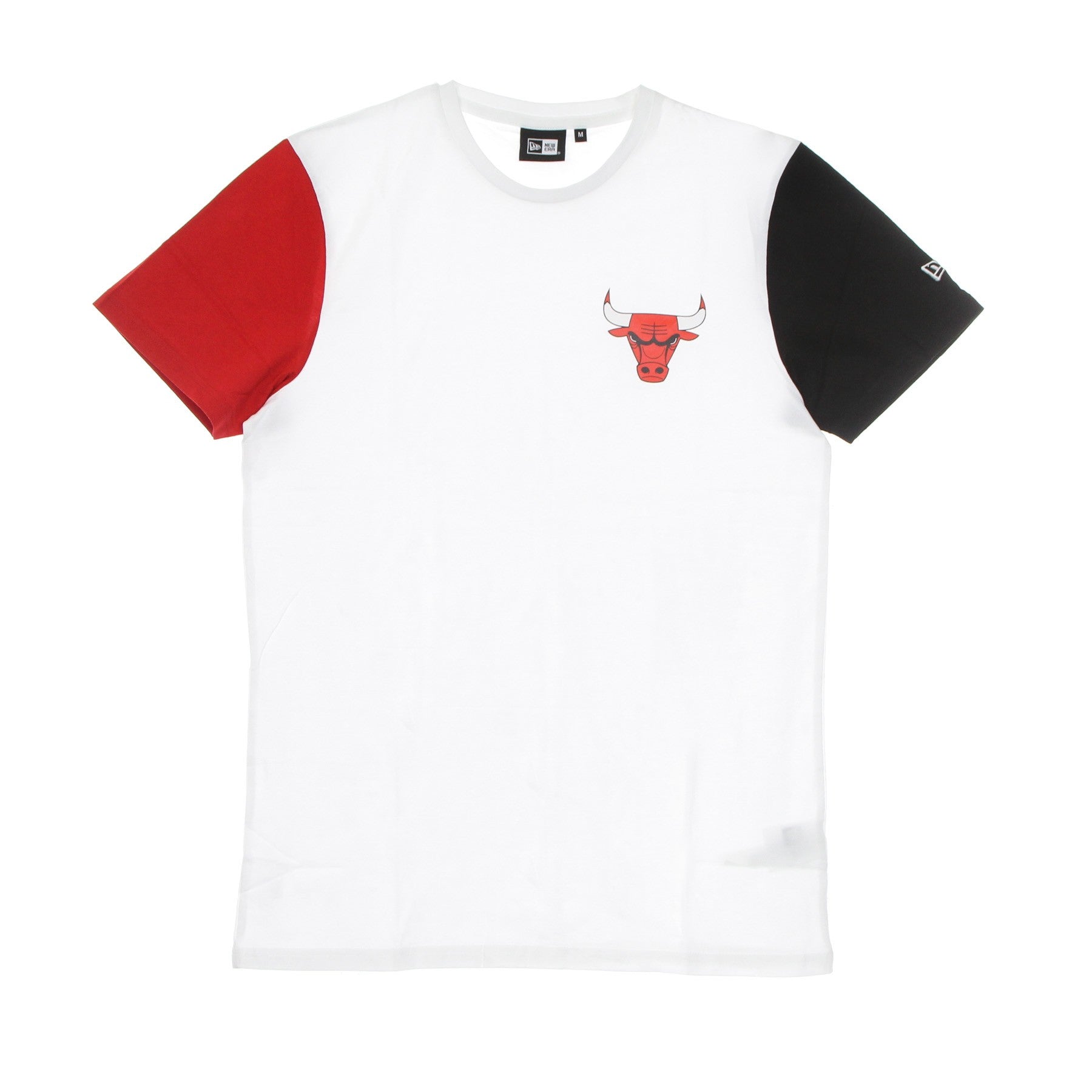 New Era, Maglietta Uomo Nba Color Block Sleeve Tee Chibul, White/front Door Red