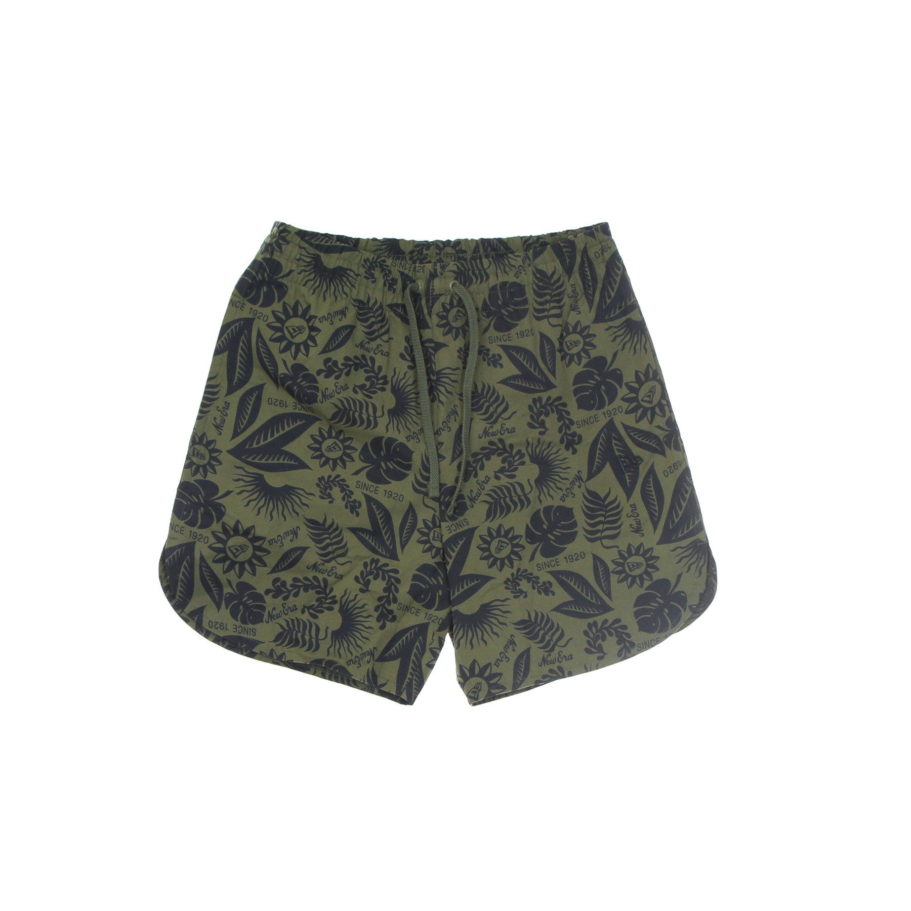 New Era, Pantaloncino Uomo Ne Floral All Over Print Short, New Olive/navy