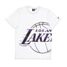 New Era, Maglietta Uomo Nba Oil Slick Infill Logo Tee Loslak, White