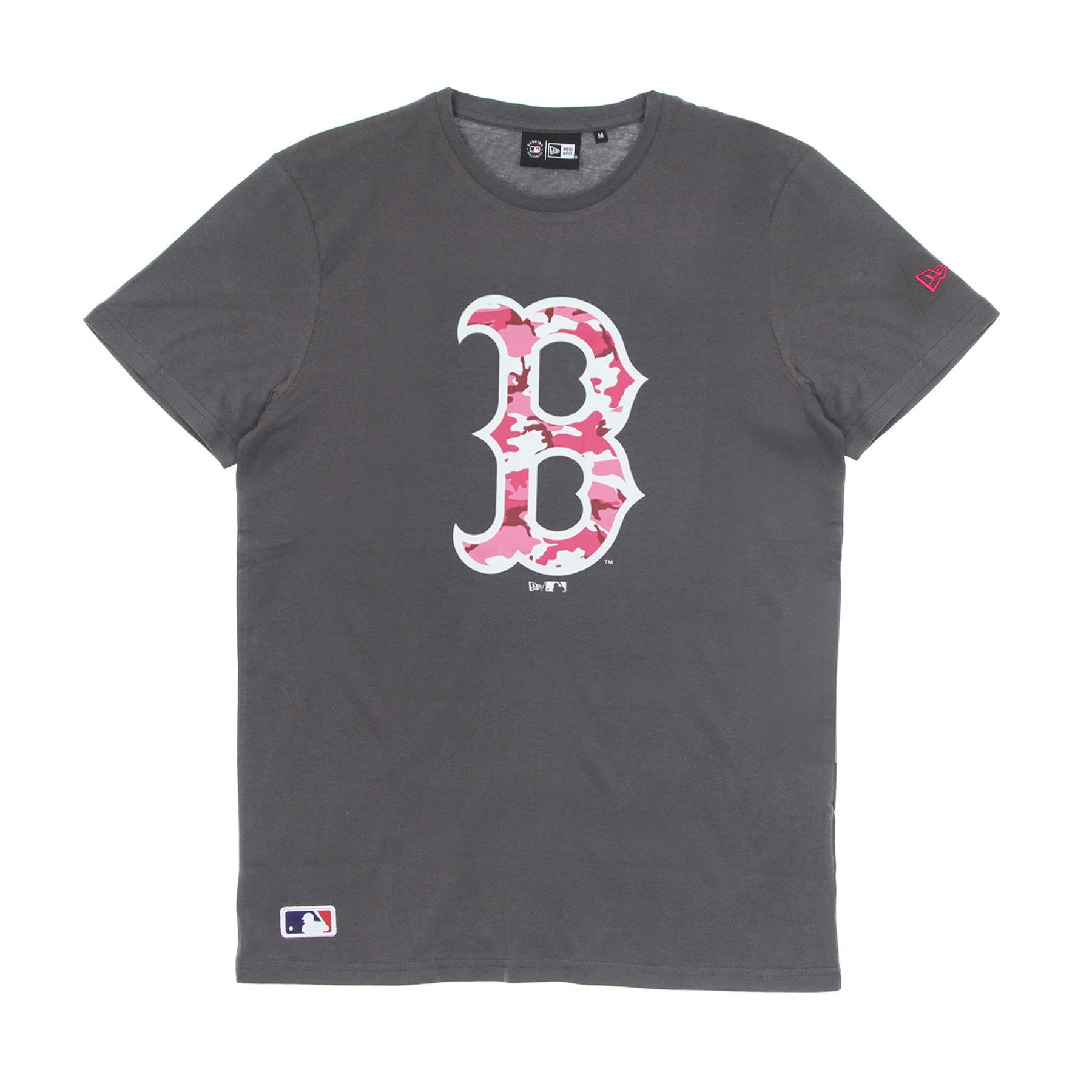 New Era, Maglietta Uomo Mlb Camo Tee Bosred, Graphite/red Camo