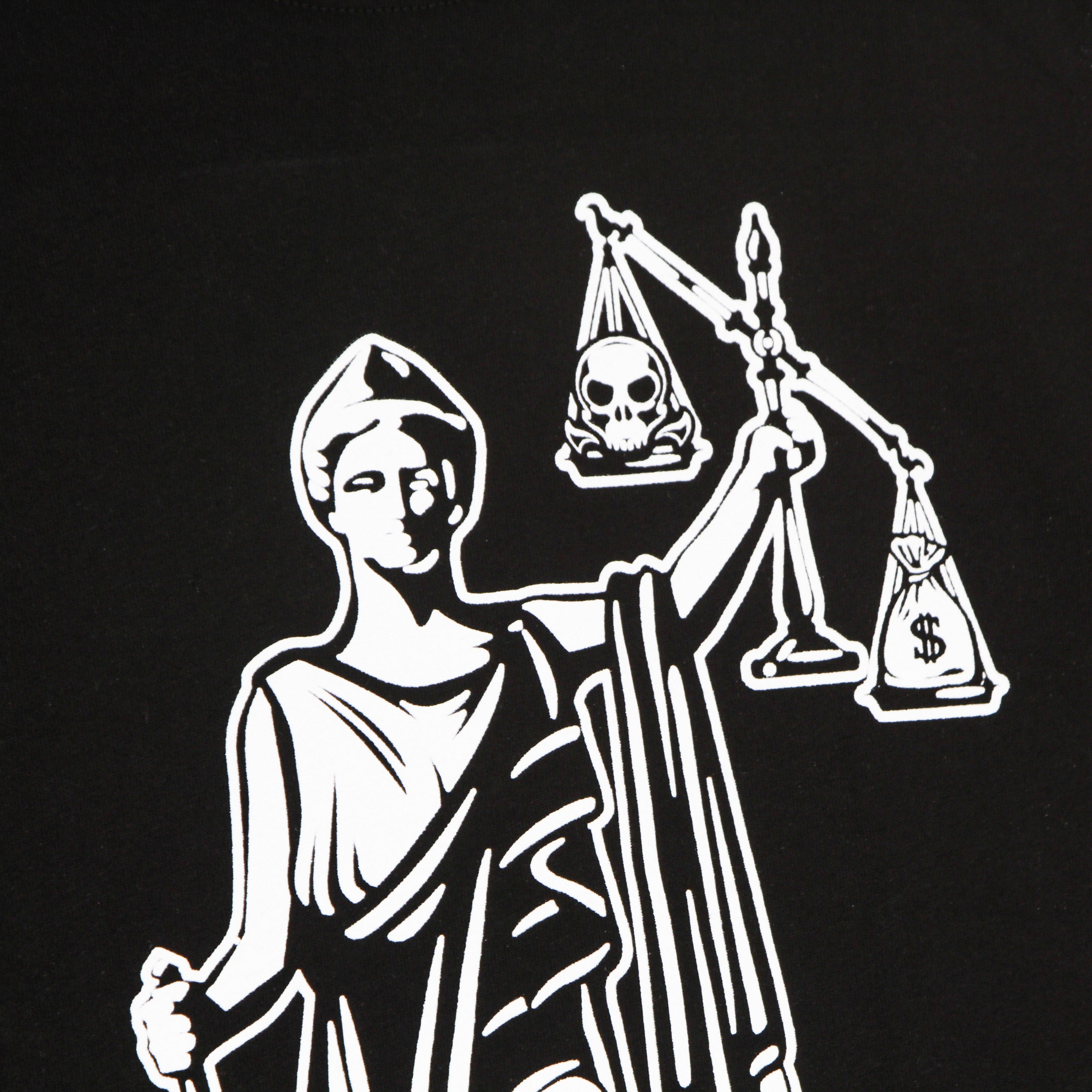 Men's T-Shirt Justice Is No Longer Blind Sustainable Tee Black