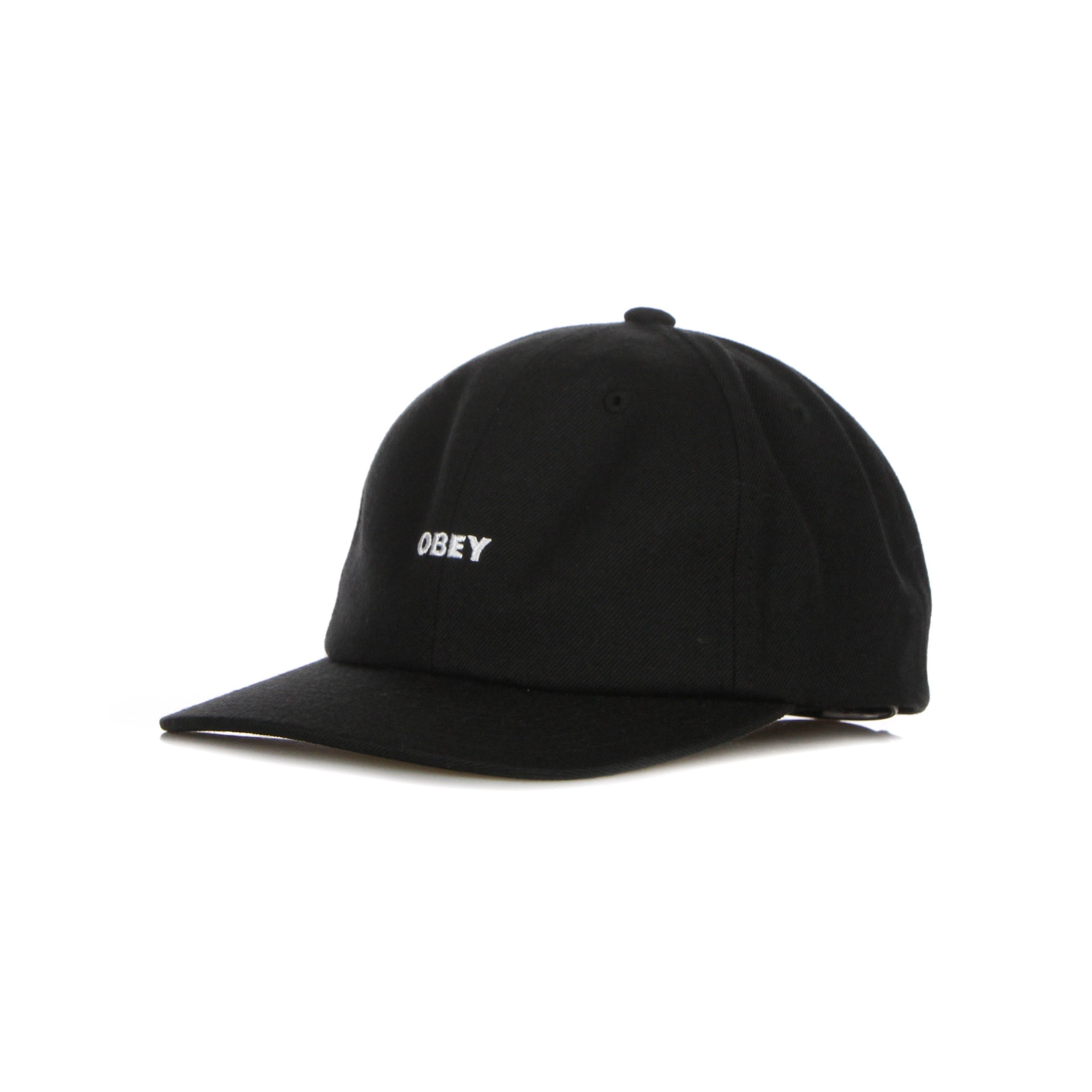 Obey, Cappellino Visiera Piatta Uomo Serge 6 Panel Strapback, Black