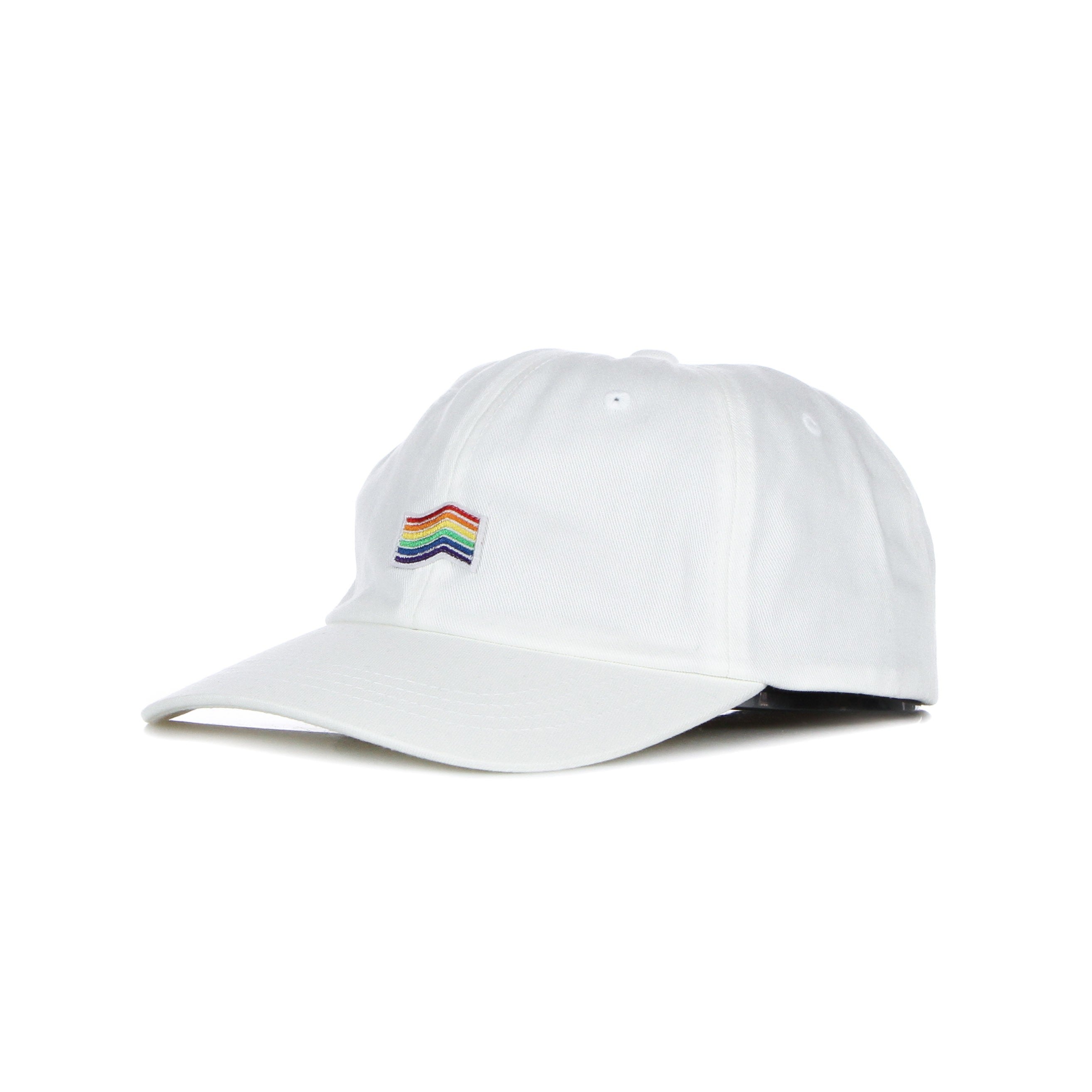 Vans, Cappellino Visiera Curva Uomo Pride Curved Bill Jockey, White/pride