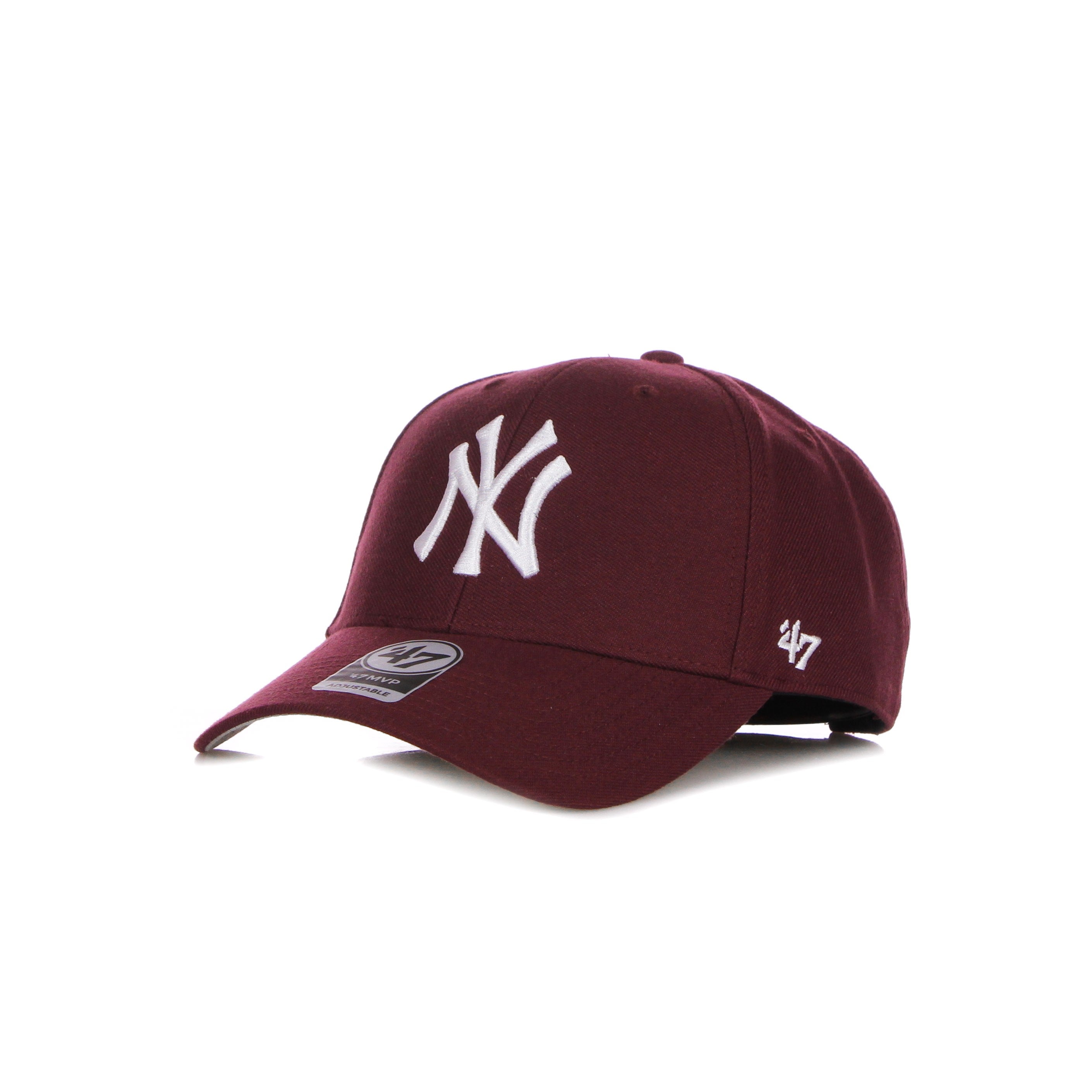 47 Brand, Cappellino Visiera Curva Uomo Mlb Mvp Neyyan, Dark Maroon/white