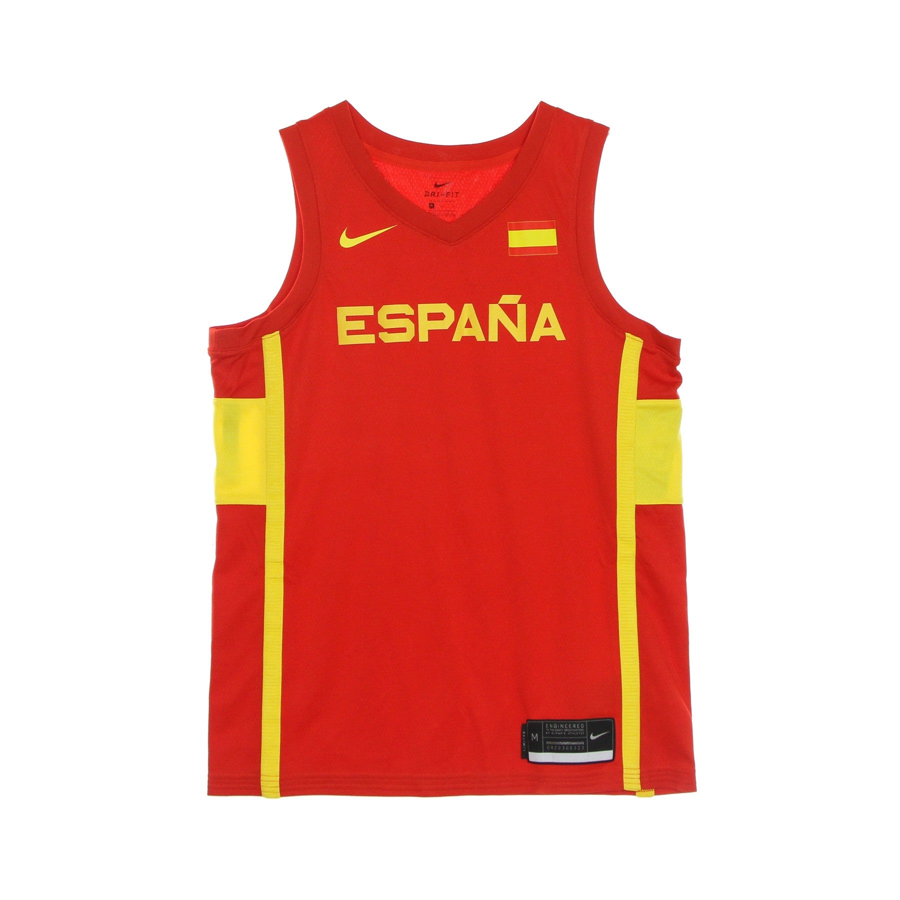 Nike Nba, Canotta Basket Uomo Olympics Nike Jersey Limited Spain Road, Challenge Red/midwest Gold