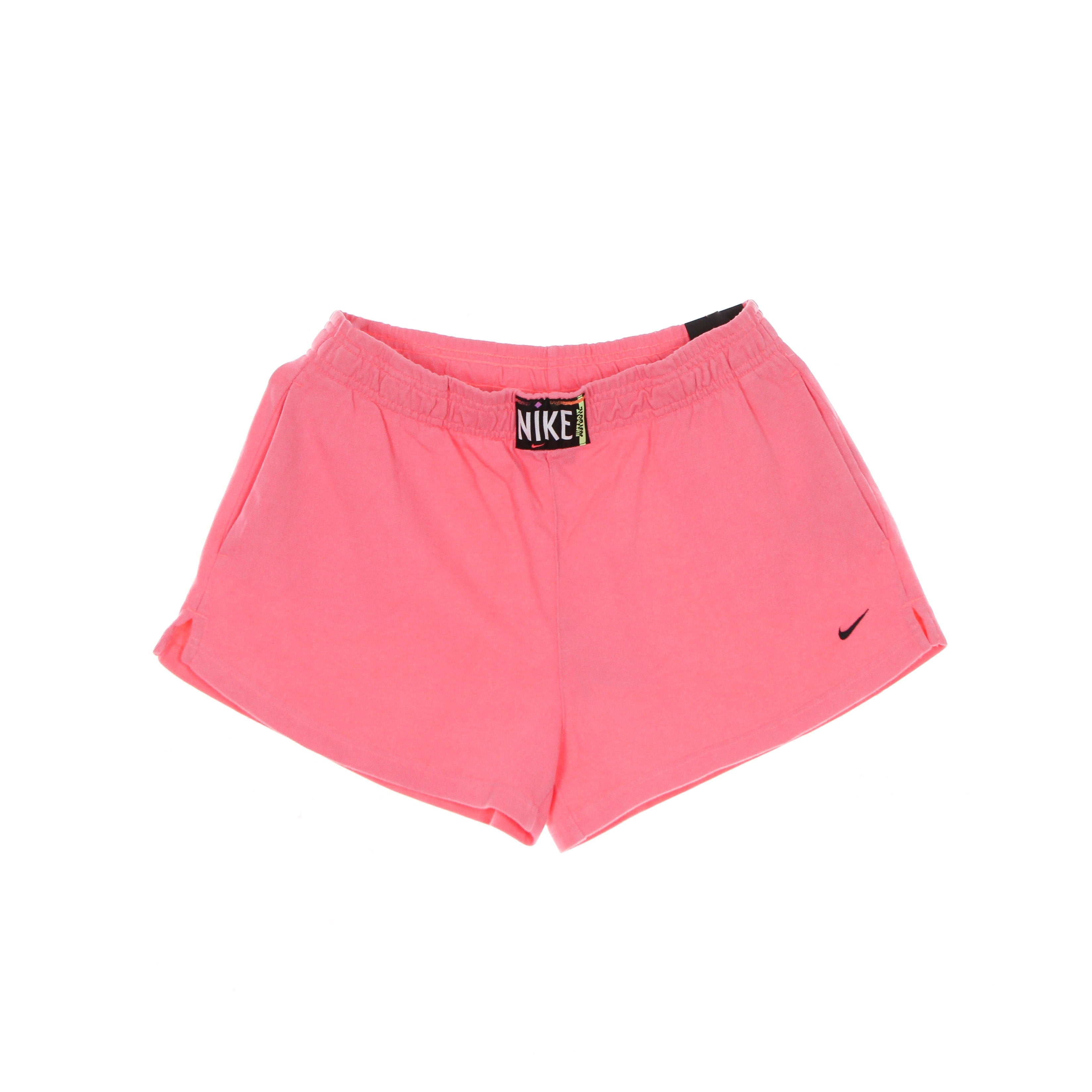 Nike, Pantaloncino Donna Sportswear Wash Short High Rise, Sunset Pulse/black