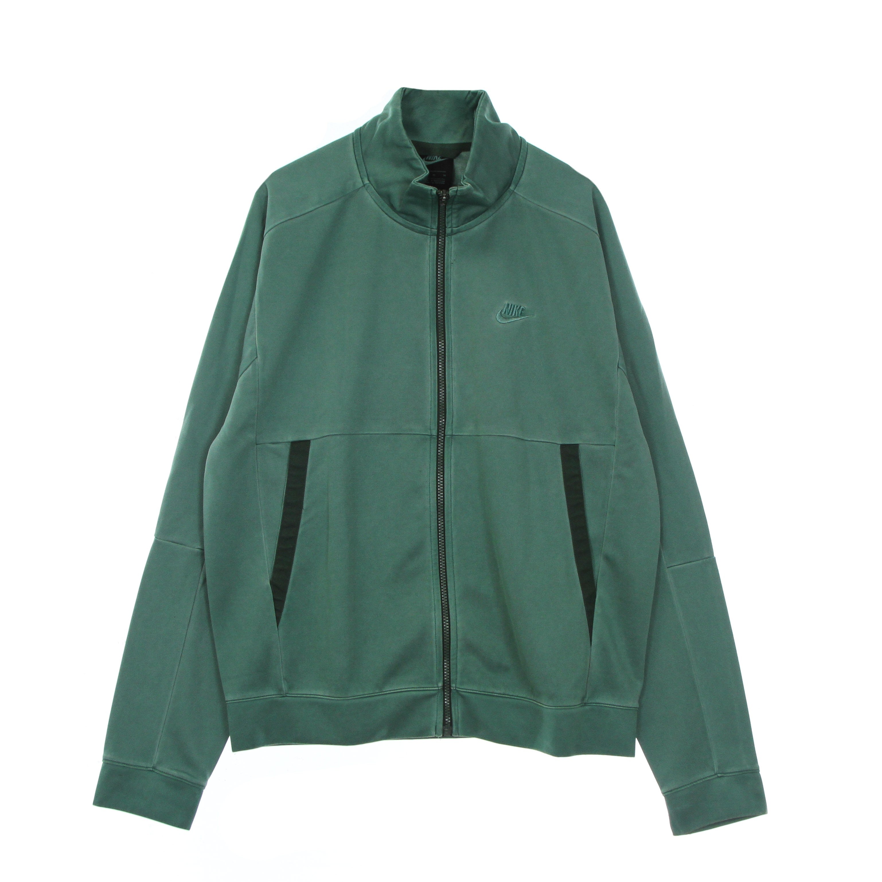 Nike, Felpa Leggera Collo Alto Uomo M Sportswearjersey Jacket Wash Revival, Galatic Jade/galactic Jade