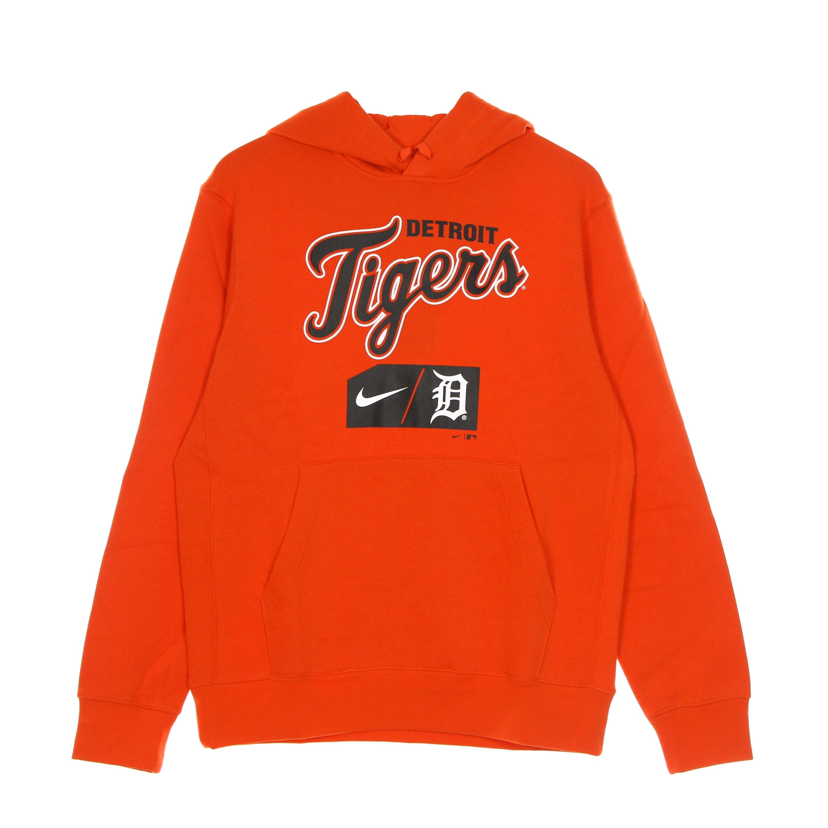 Men's Hoodie Mlb Team Lettering Club Pullover Hoodie Dettig Team Orange