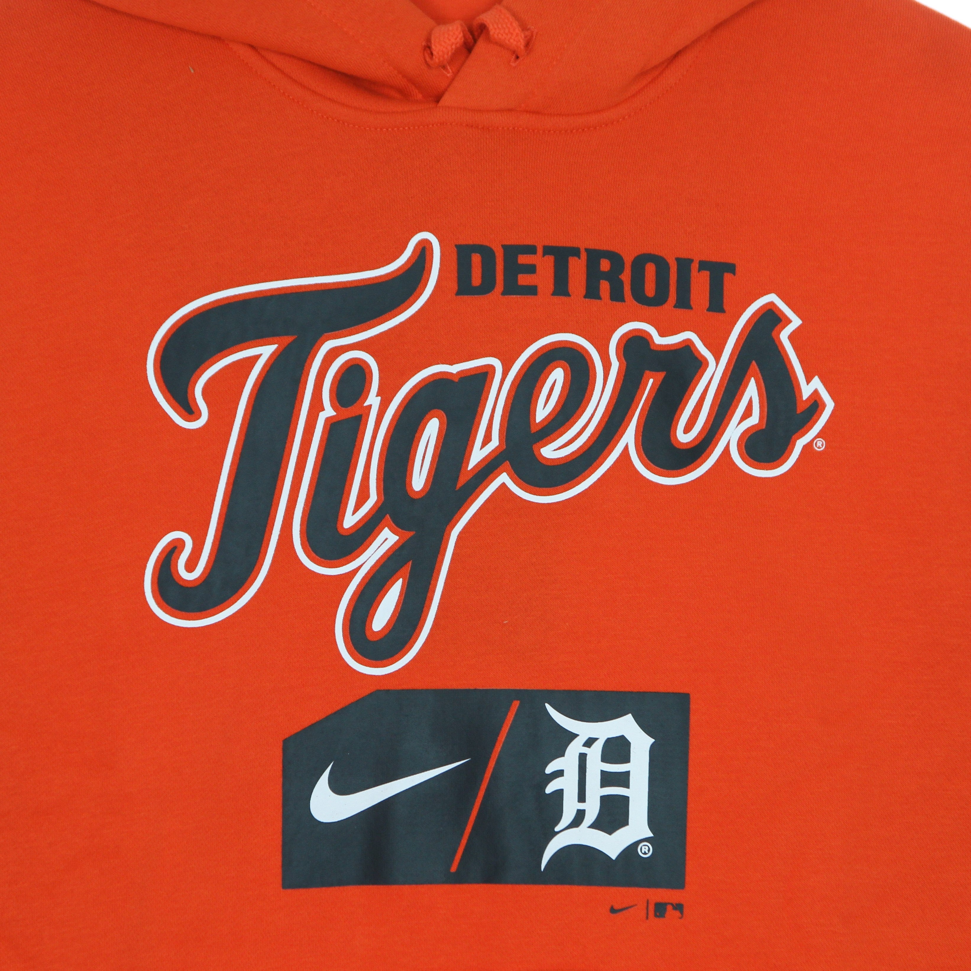 Men's Hoodie Mlb Team Lettering Club Pullover Hoodie Dettig Team Orange