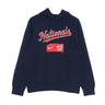 Nike Mlb, Felpa Cappuccio Uomo Mlb Team Lettering Club Pullover Hoodie Wasnat, Midnight Navy