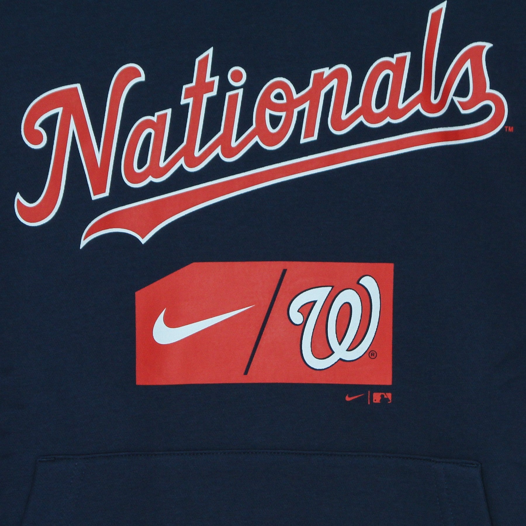 Nike Mlb, Felpa Cappuccio Uomo Mlb Team Lettering Club Pullover Hoodie Wasnat, 