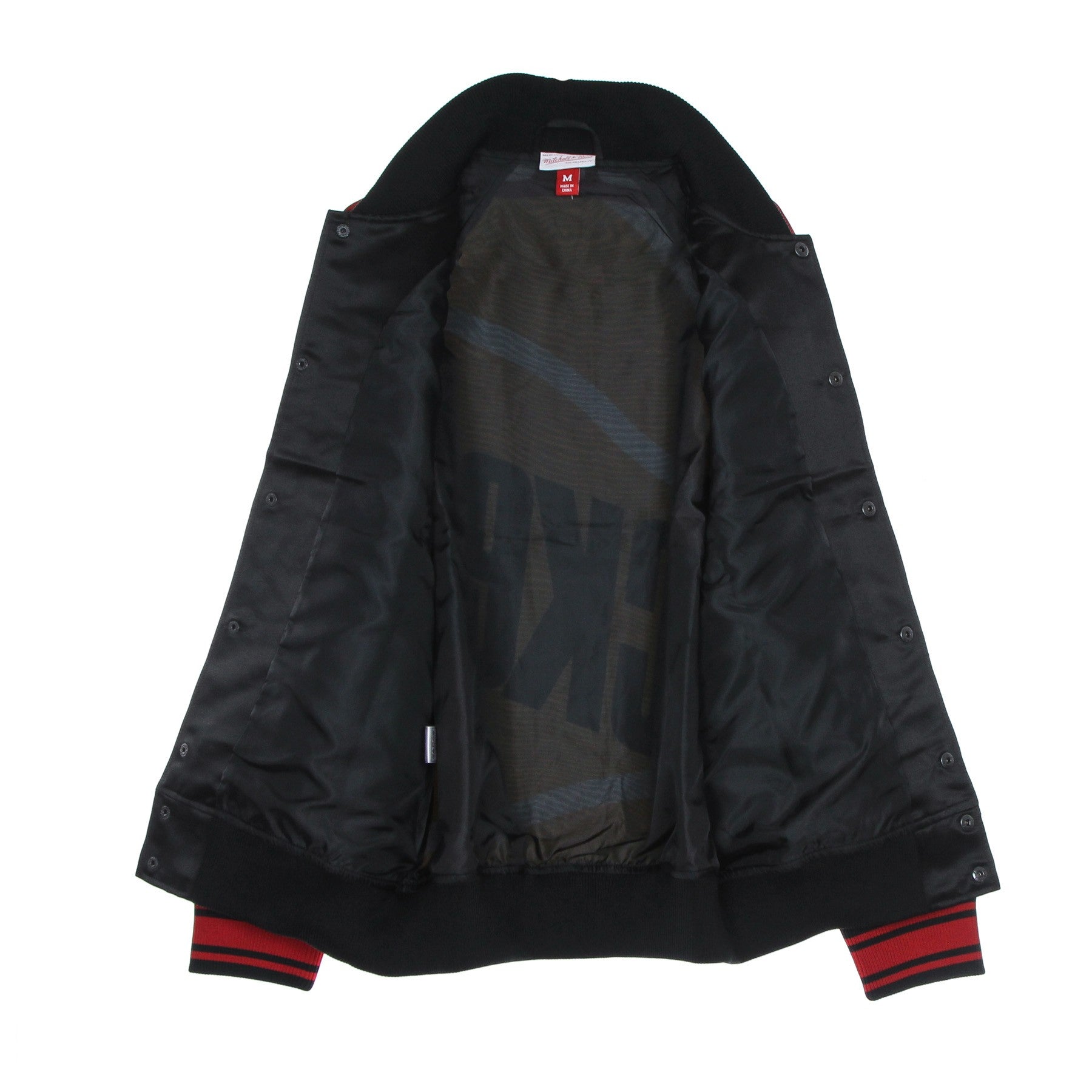 Giubbotto Bomber Uomo Nba Big Face Colossal Jacket Hardwood Classics Houroc Black/original Team Colors