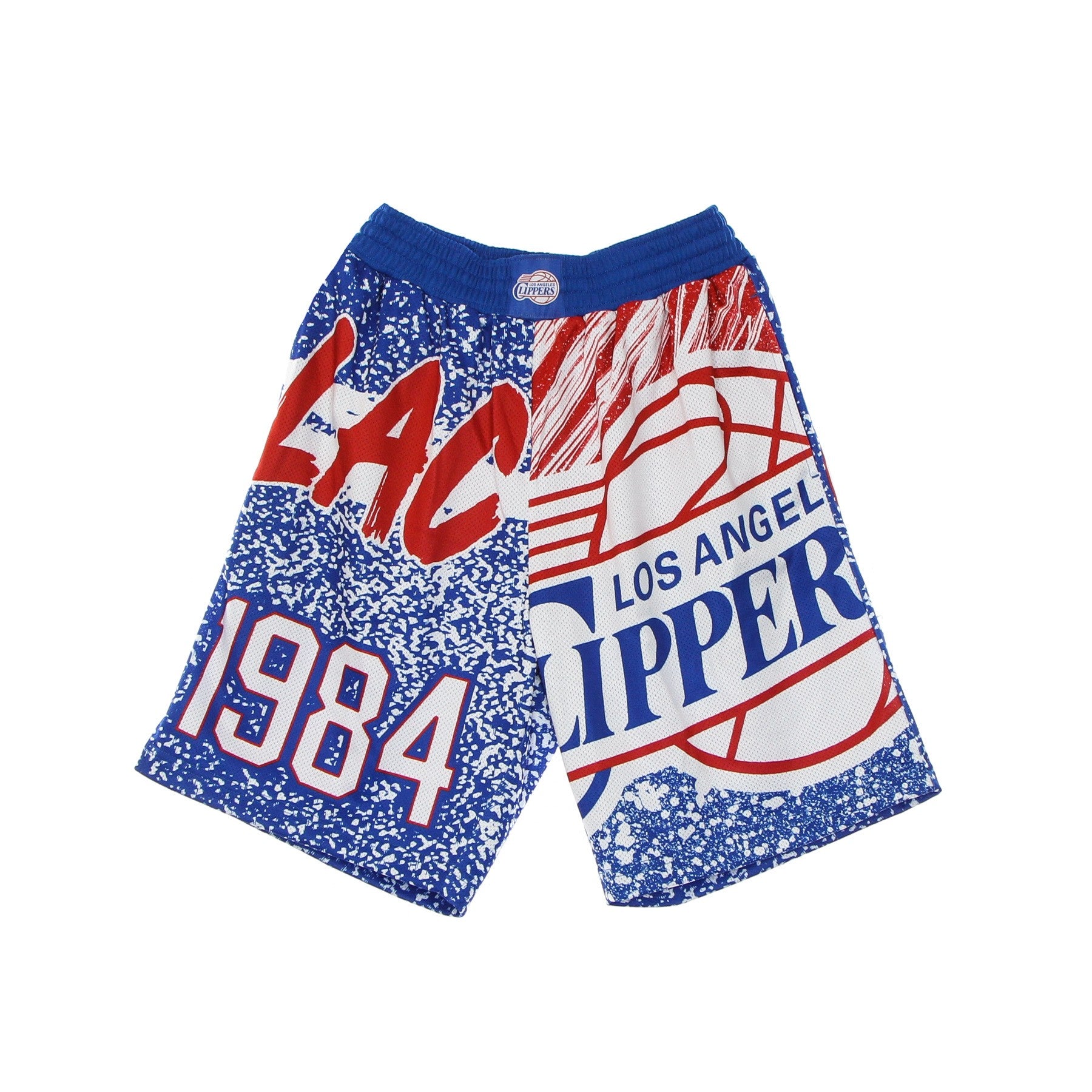 Mitchell & Ness, Pantaloncino Tipo Basket Uomo Nba Jumbotron Sublimated Mesh Shorts Hardwood Classics Loscli, Royal/original Team Colors