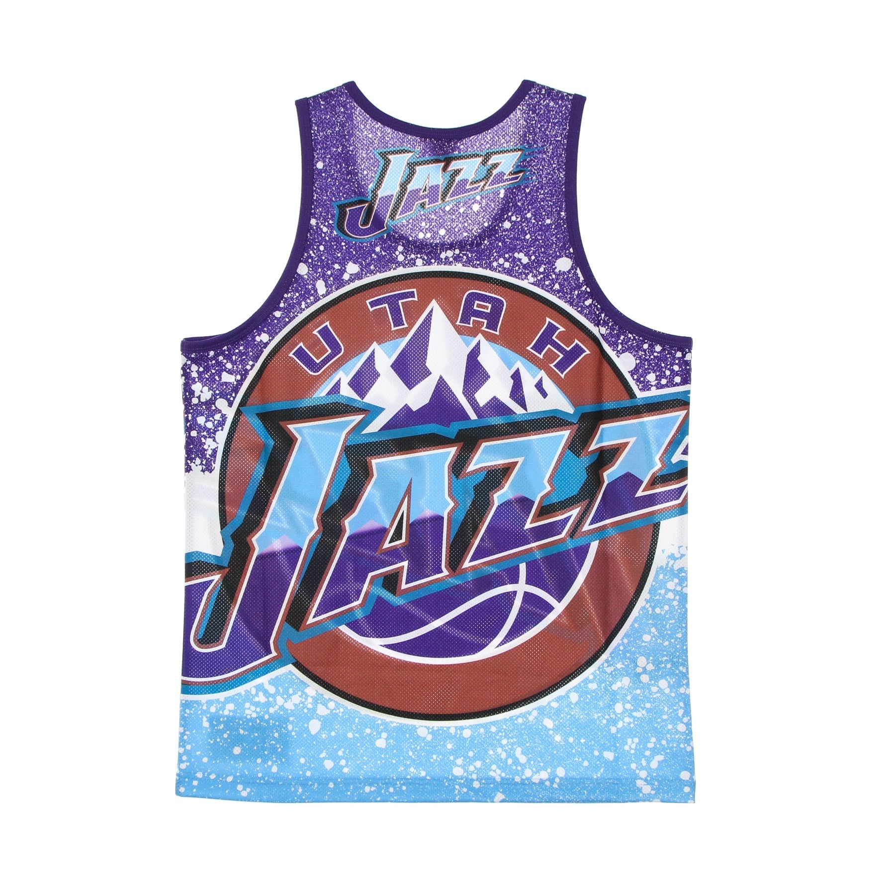 Mitchell & Ness, Canotta Tipo Basket Uomo Nba Jumbotron Sublimated Mesh Tank Hardwood Classics Utajaz, 