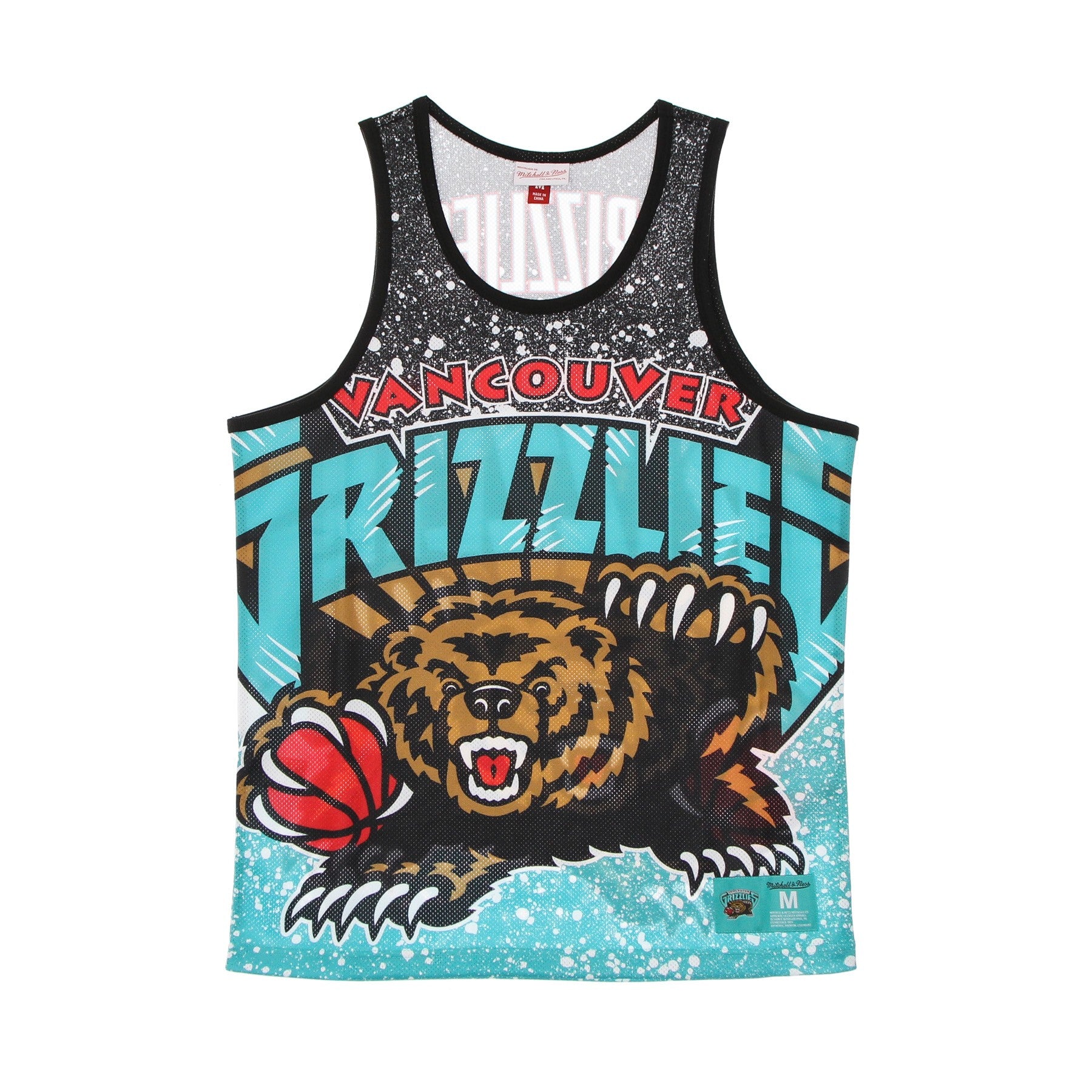 Basketball-Typ-Männer-Tanktop Nba Jumbotron Sublimated Mesh Tank Hardwood Classics Vangri Teal/Original-Teamfarben