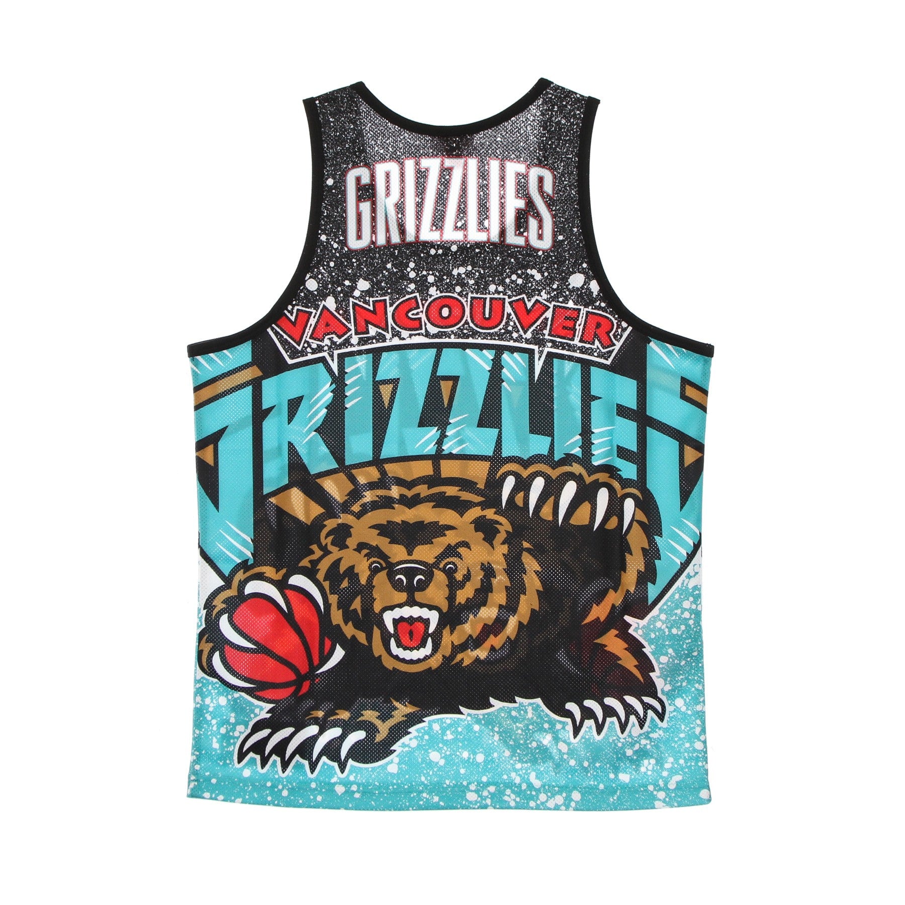 Basketball Type Men's Tank Top Nba Jumbotron Sublimated Mesh Tank Hardwood Classics Vangri Teal/original Team Colors