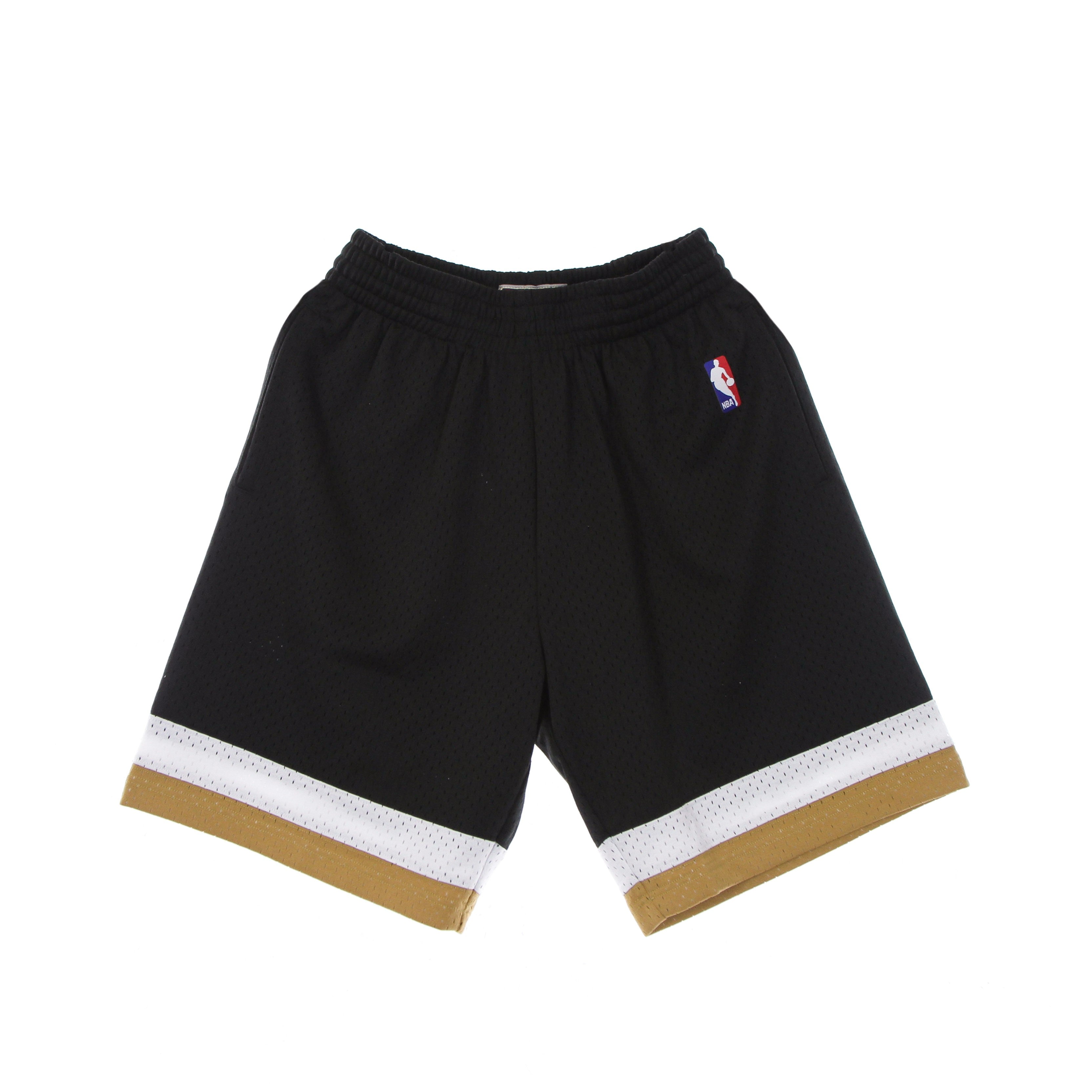 Herren-Basketballshorts Nba Swingman Shorts Hardwood Classics Waswiz Schwarz/Original-Teamfarben