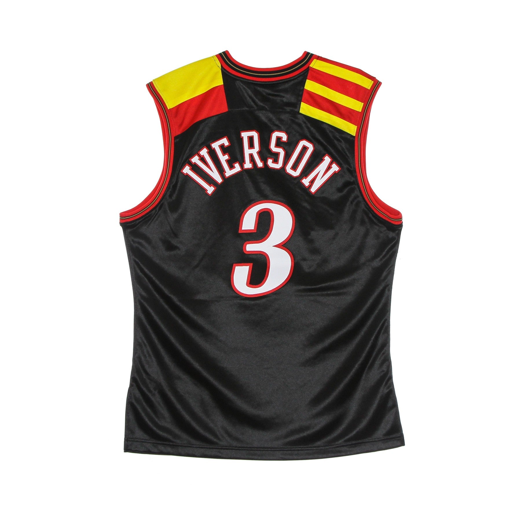 Herren-Basketball-Tanktop Nba Authentic Jersey Hardwood Classics Nr. 3 Allen Iverson 2006 Phi76e Schwarz/Original-Teamfarben