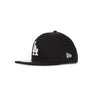 New Era, Cappellino Visiera Piatta Uomo Mlb Basic League Essential 5950 Losdod, Black/white