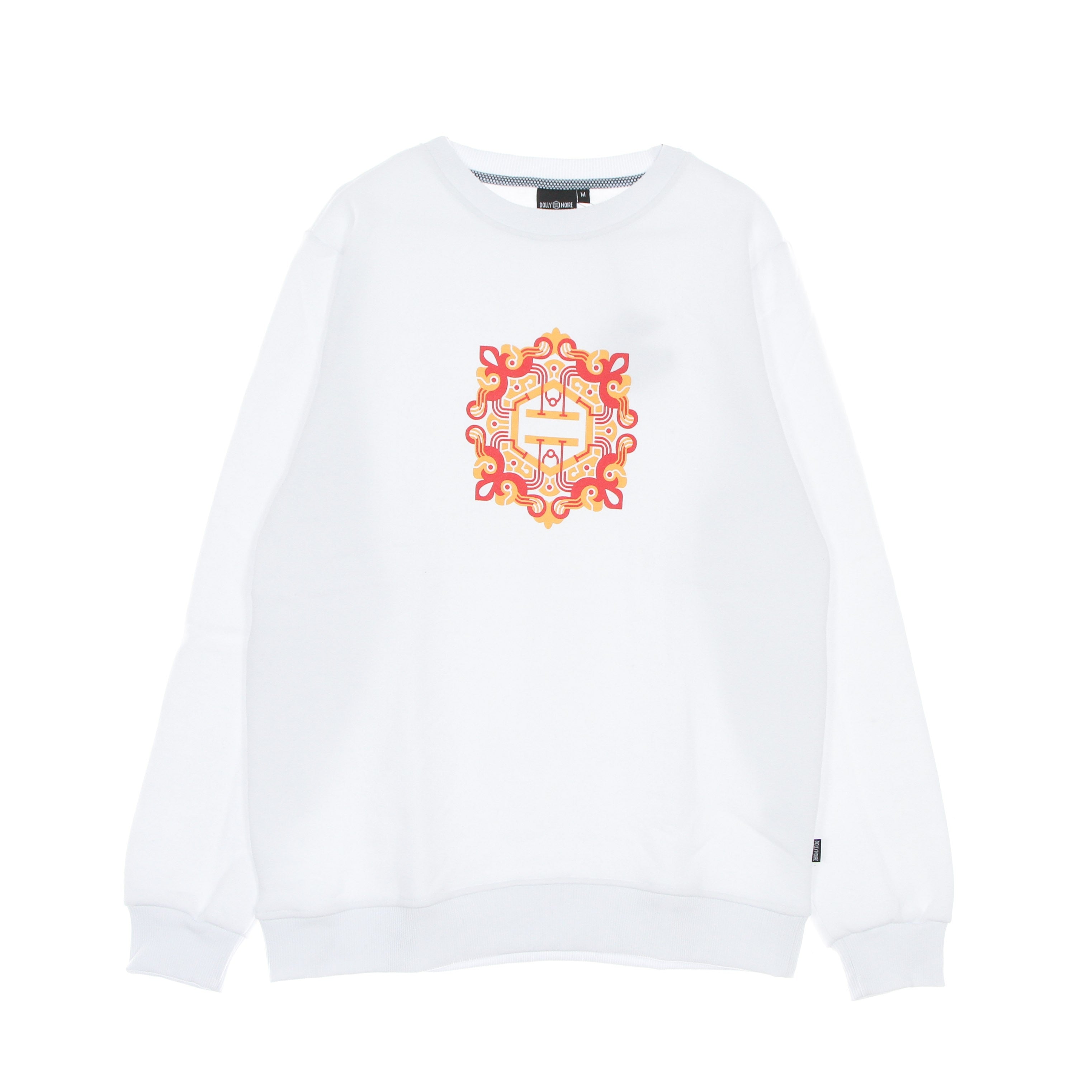 Dolly Noire, Felpa Girocollo Uomo Logo Maioliche Crewneck, White