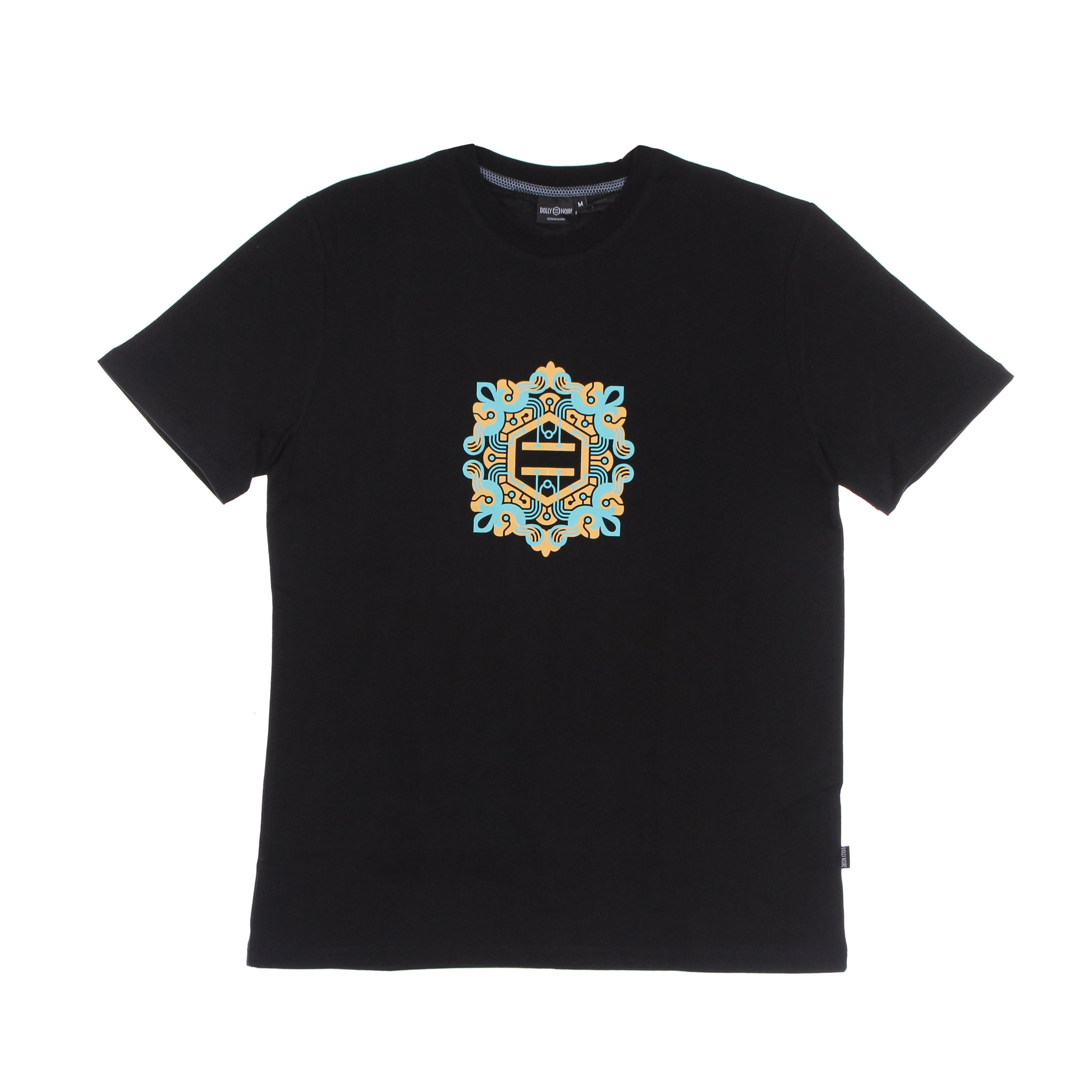 Dolly Noire, Maglietta Uomo Logo Maioliche Tee, Black/blue