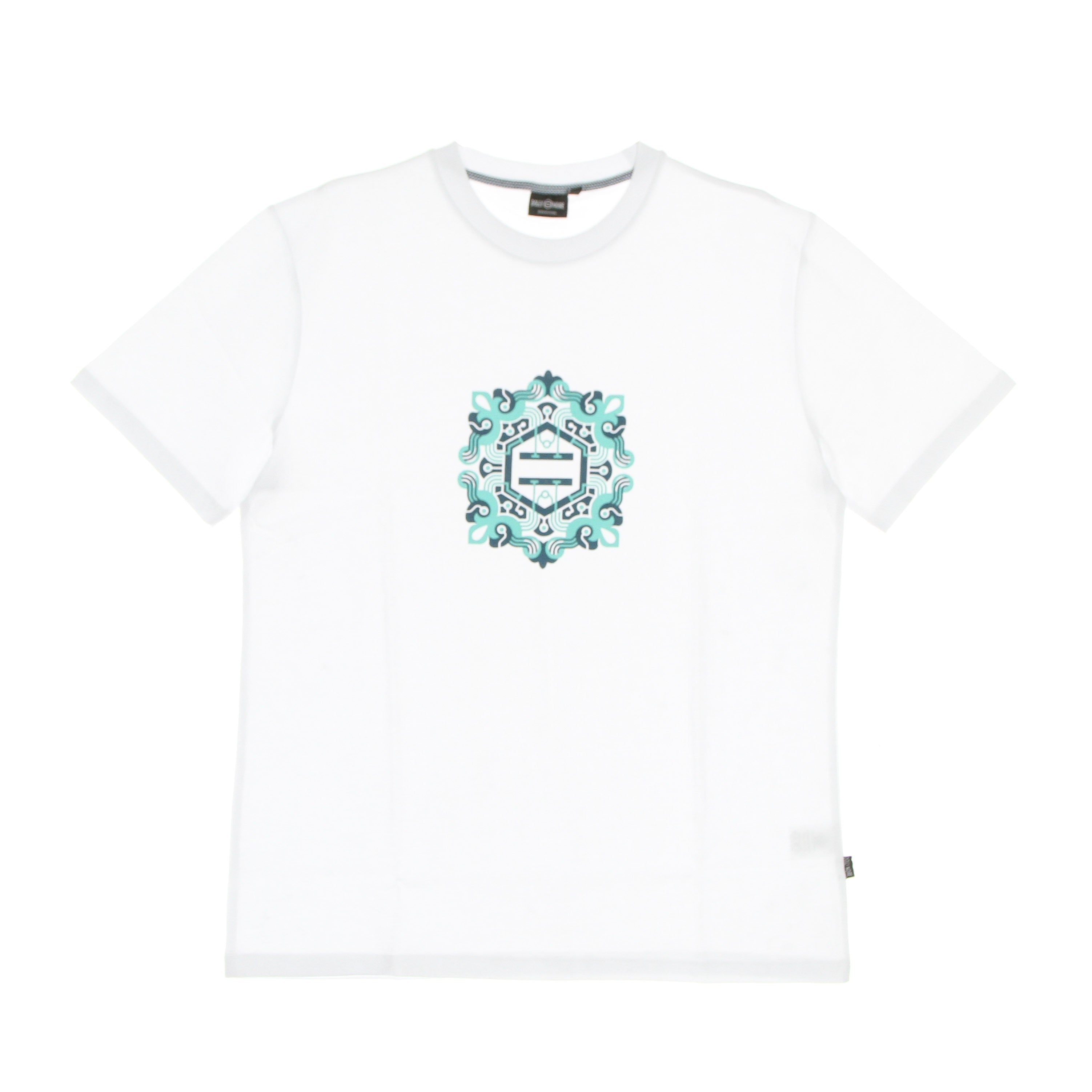 Dolly Noire, Maglietta Uomo Logo Maioliche Tee, White/blue