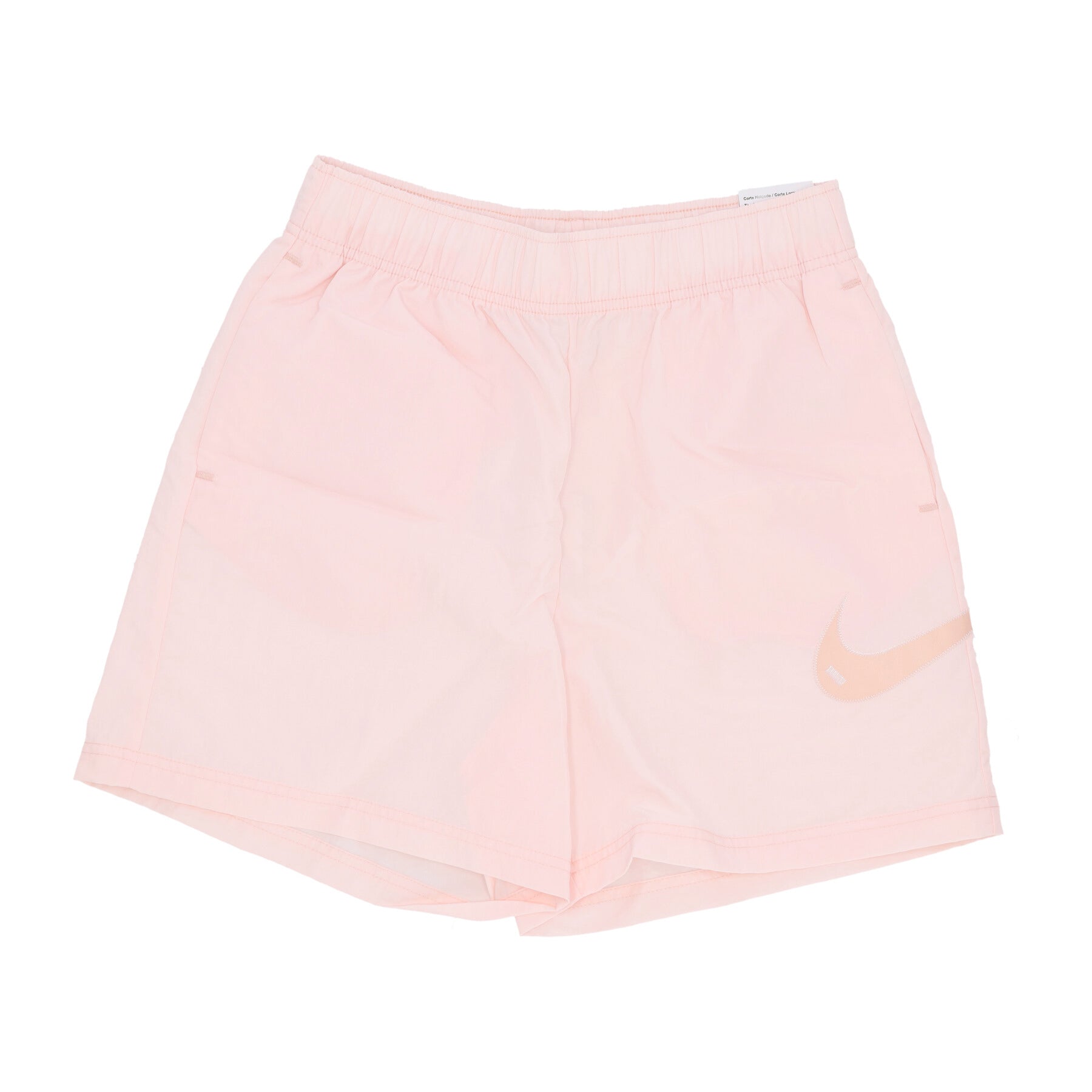 Women's Sportswear Swoosh Woven High-rise Shorts Atmosphere/white/white/artic Orange