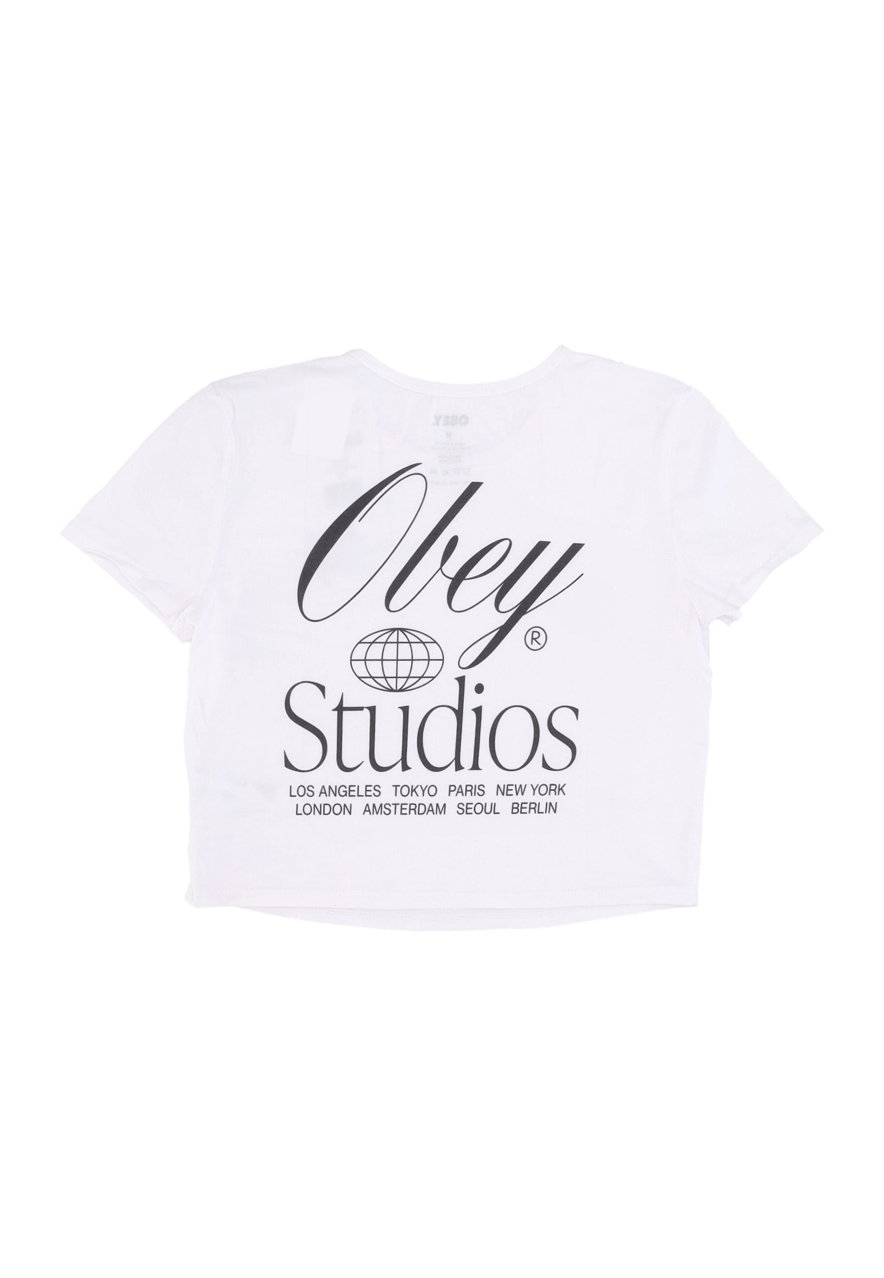 W Global Studios Cropped Chloe Tee Weißes Damen-T-Shirt