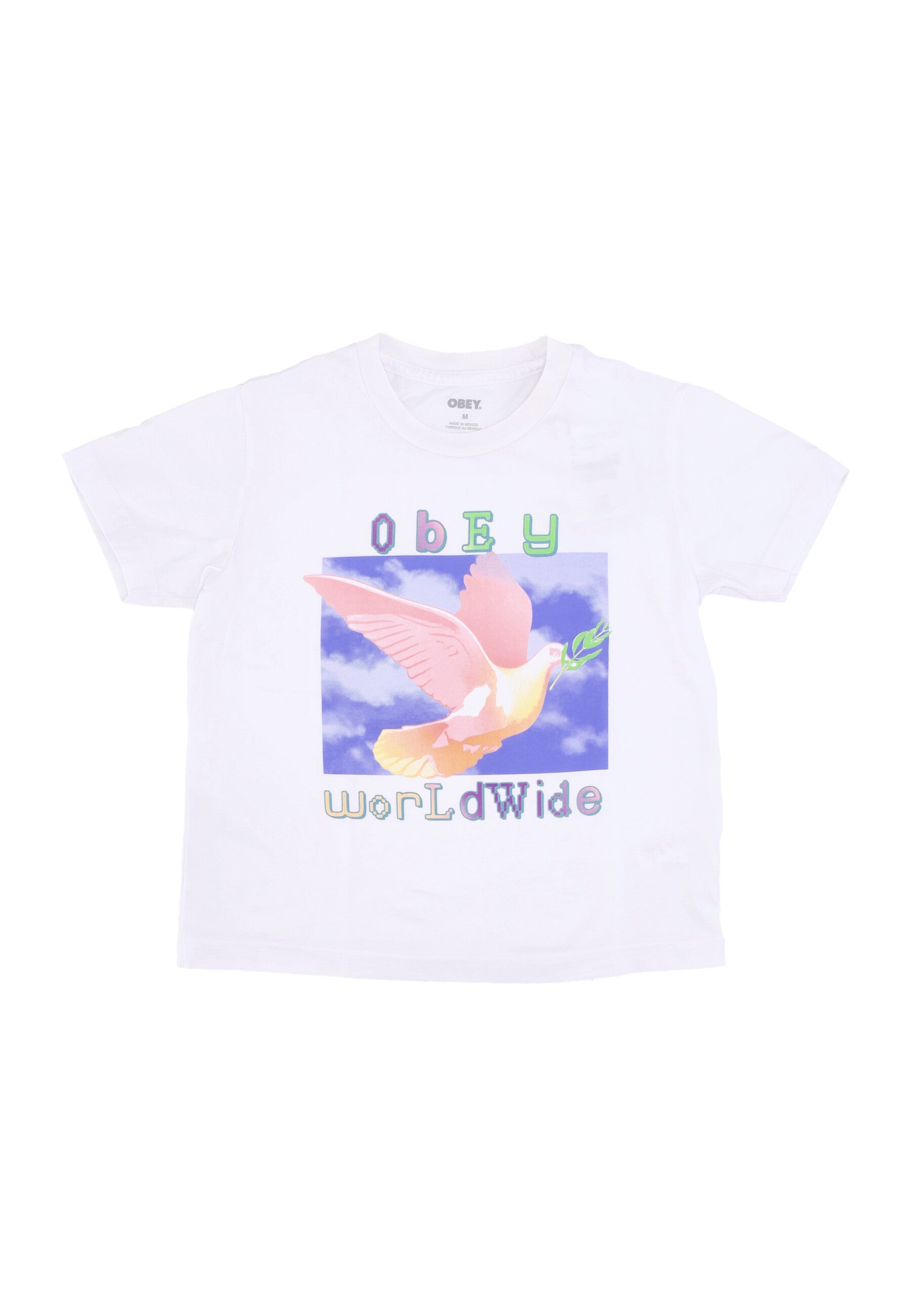 Kurz geschnittenes Damen-T-Shirt W Dove Of Peace Kaylin Tee Weiß
