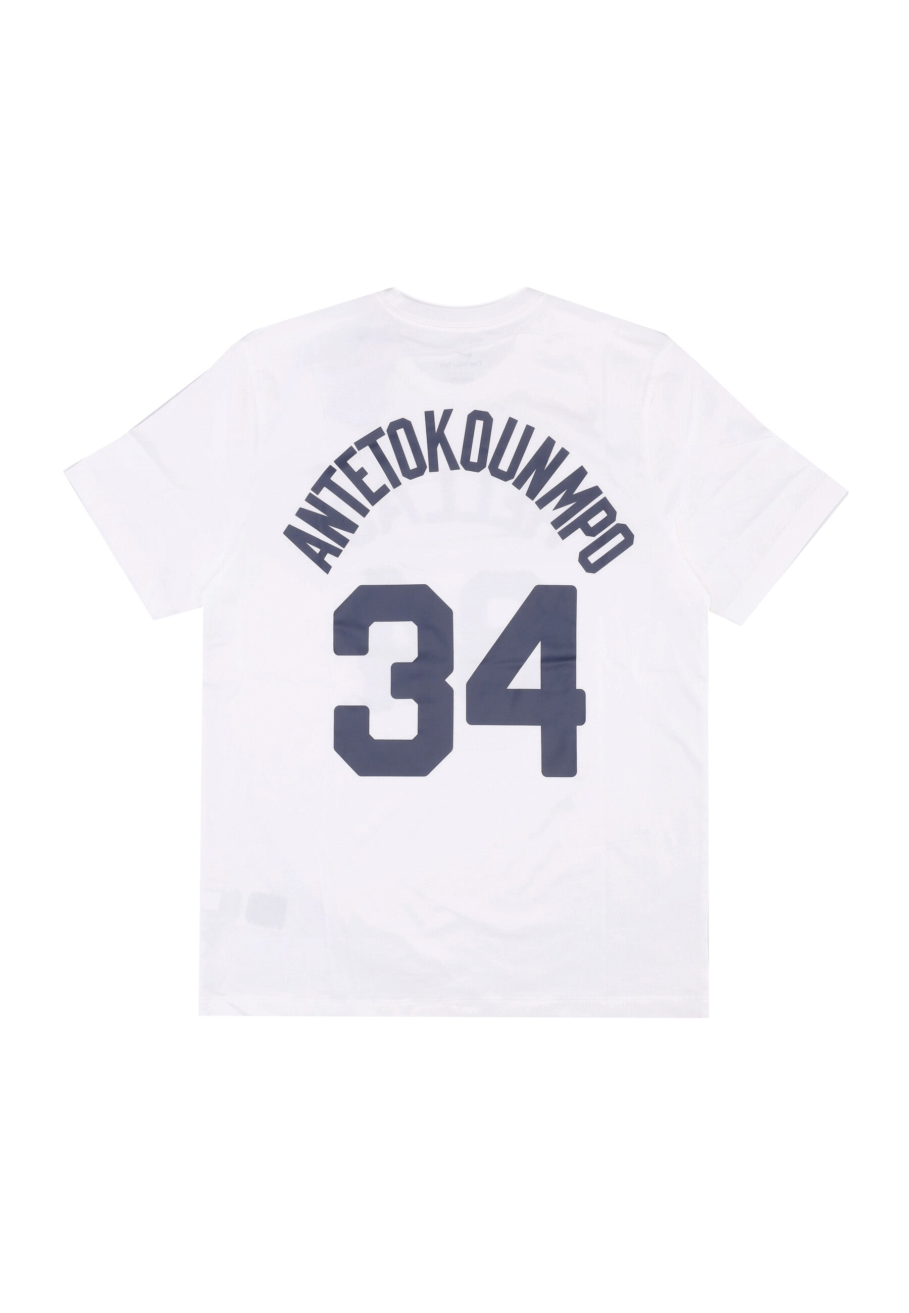 Men's Basketball Tee No 34 Giannis Antetokounmpo Team Greece White T-Shirt