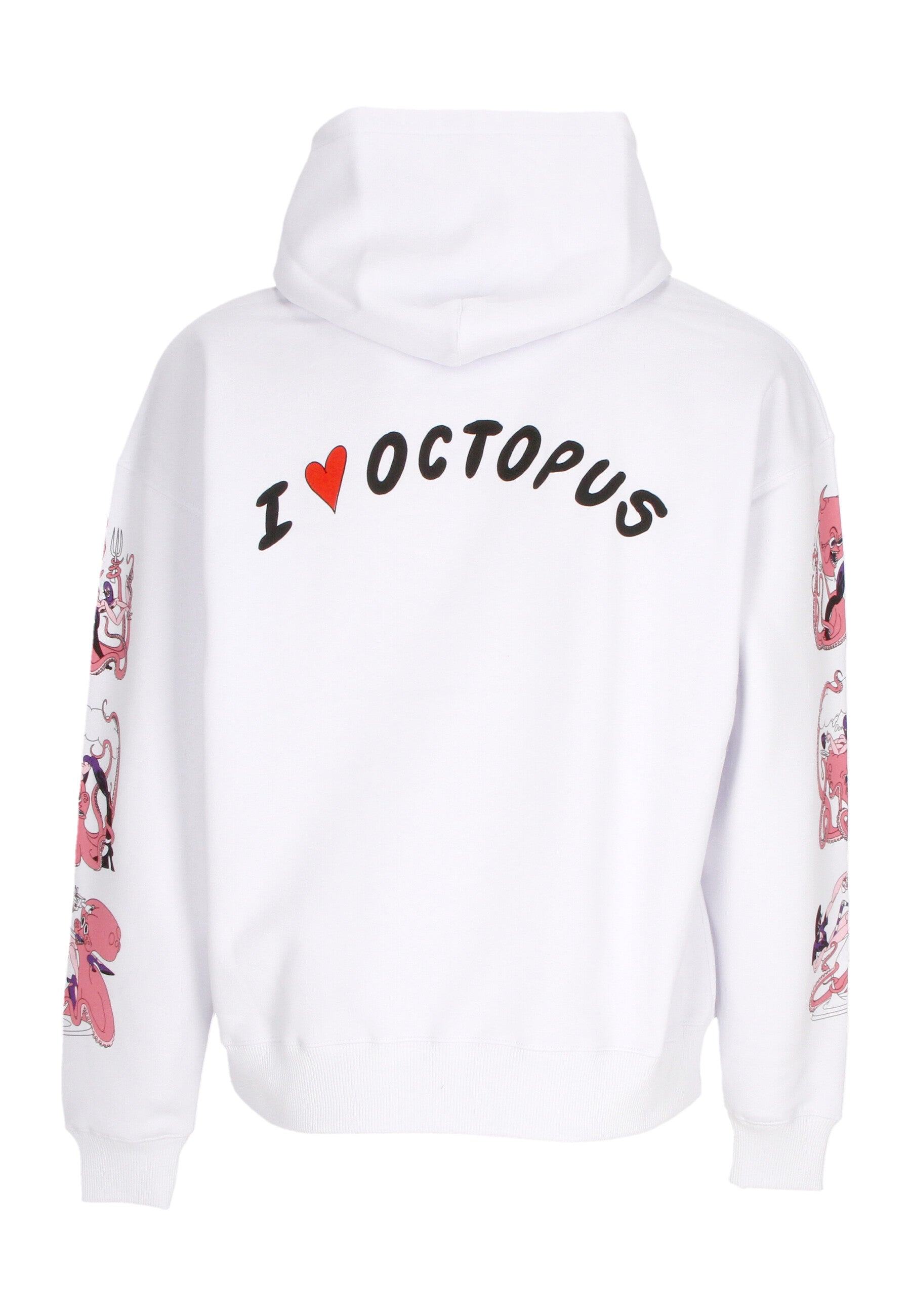 Felpa Cappuccio Uomo Love Hoodie White